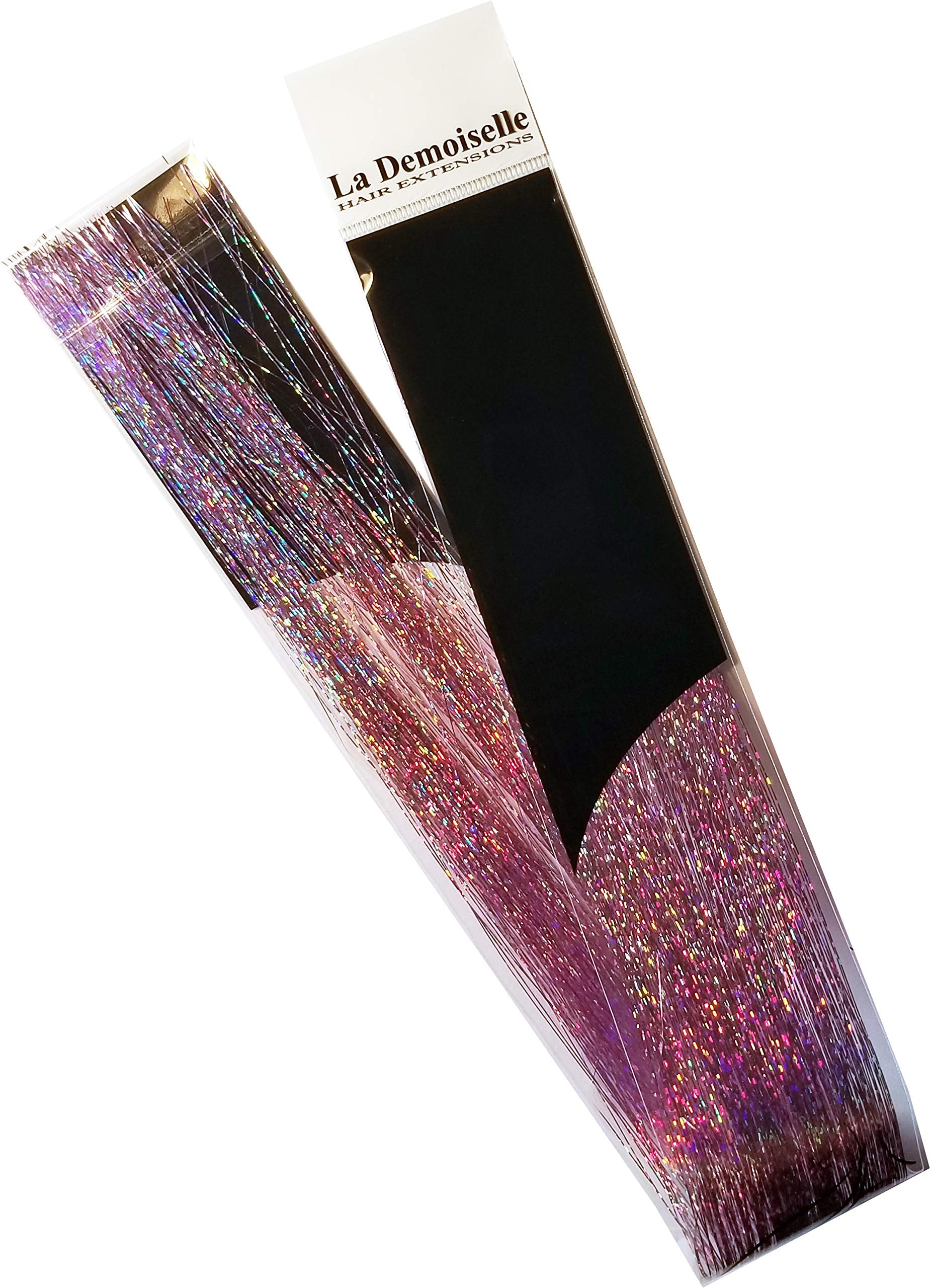 40'' Hair Tinsel 100 Strands (Sparkle Mauve Mist)