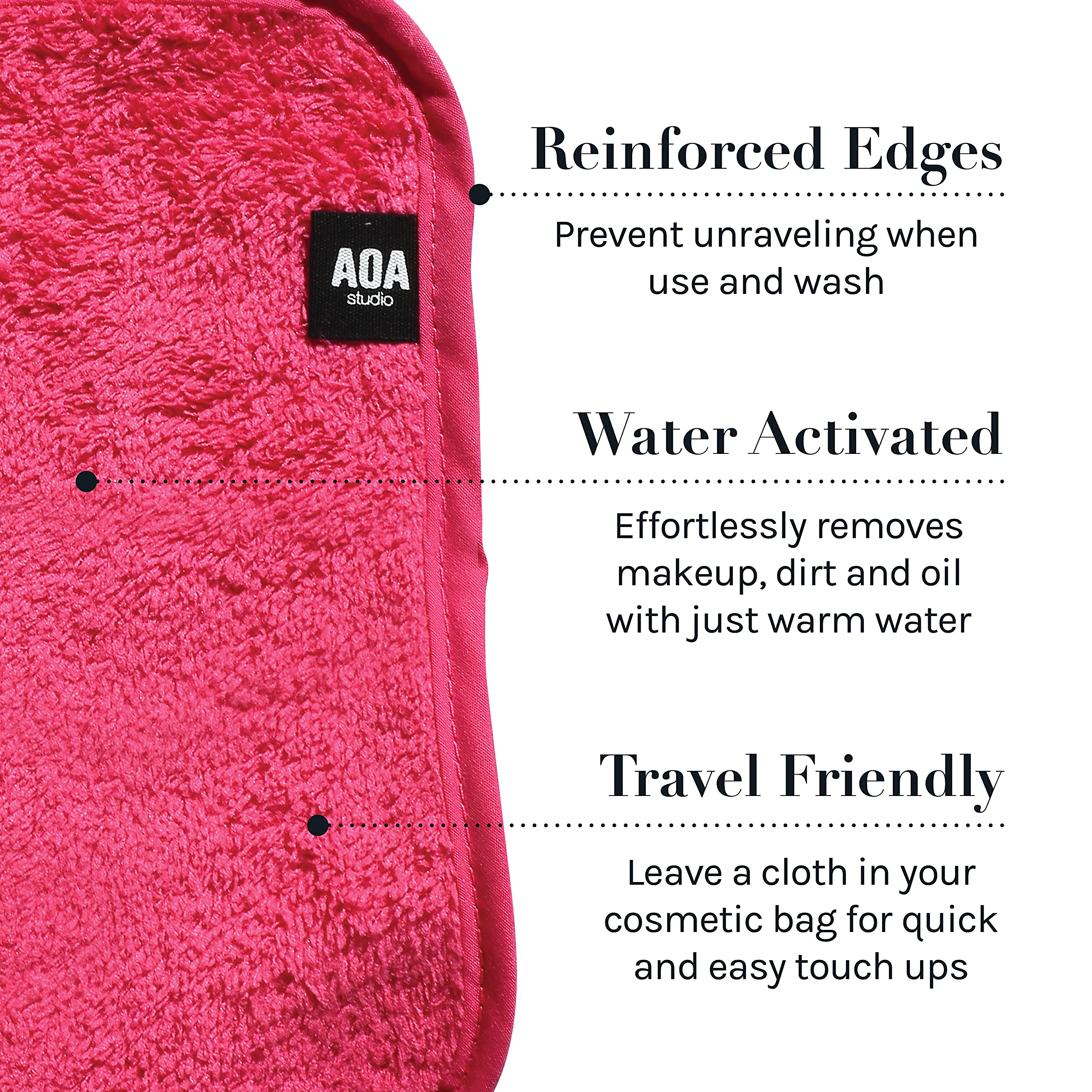 Aoa Studio Microfiber Face Cloth Makeup Erase Remover Face Towels Reusable Microfiber Cleansing Towel Remove Makeup With Water7.