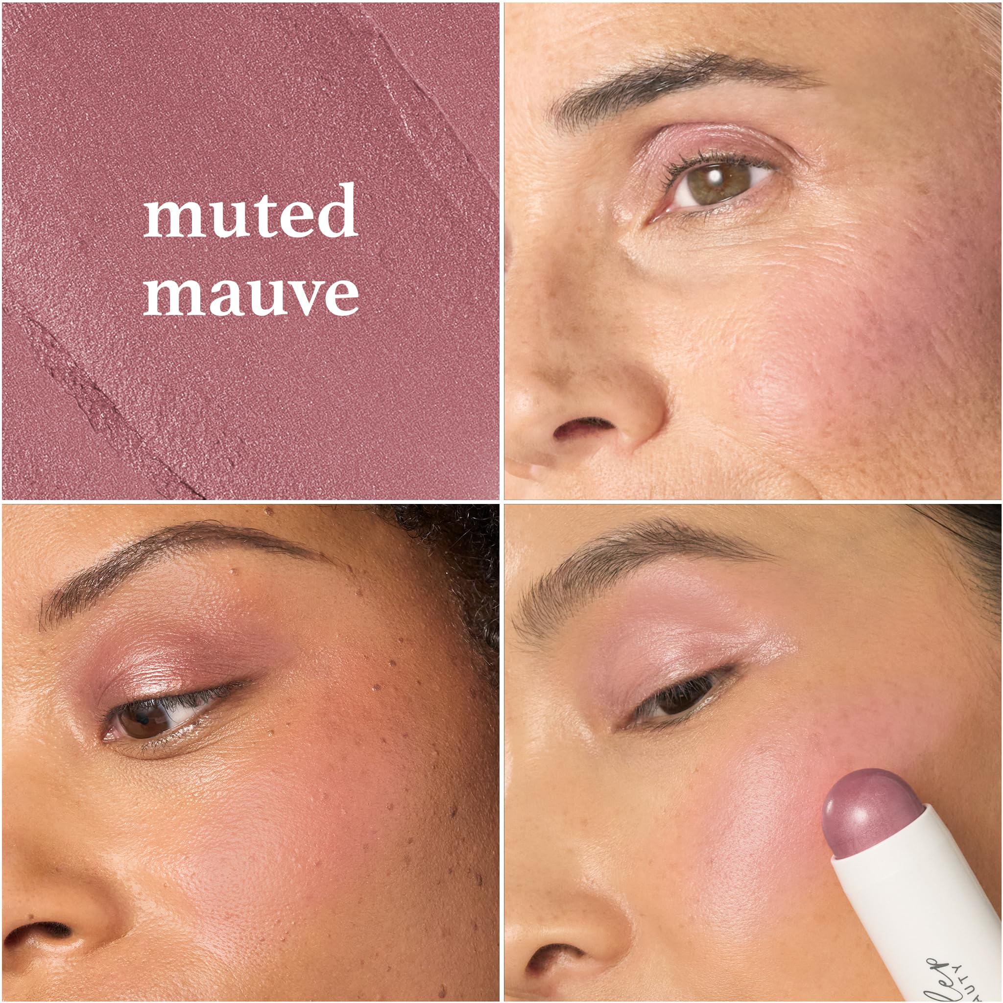 Julep Skip The Brush Cream To Powder Blush Stick - Muted Mauve - Blendable And Buildable Color - 2-In-1 Blush And Lip Makeup Sti