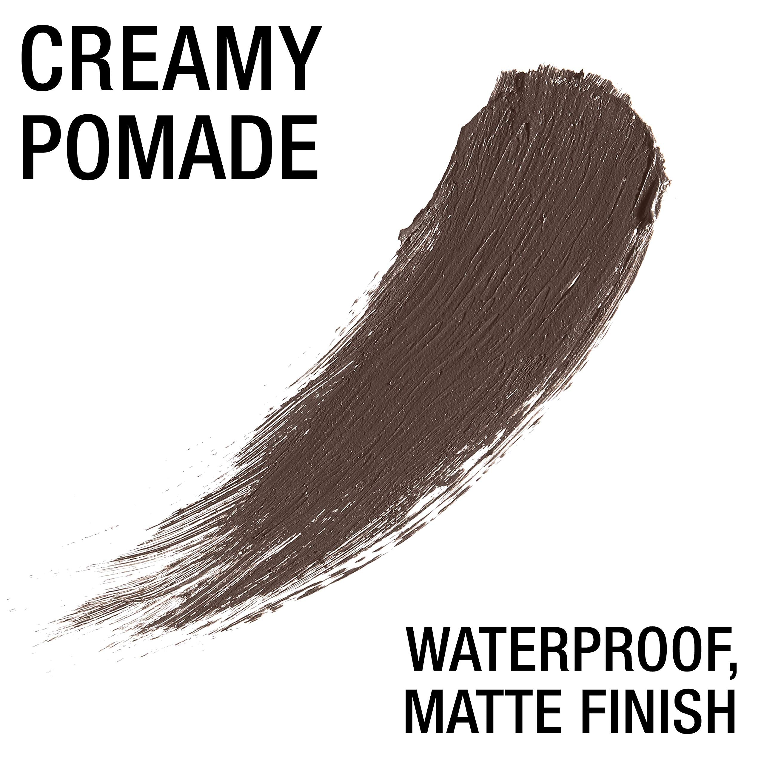 Maybelline Tattoostudio Brow Pomade Long Lasting, Buildable, Eyebrow Makeup, Deep Brown, 1 Count