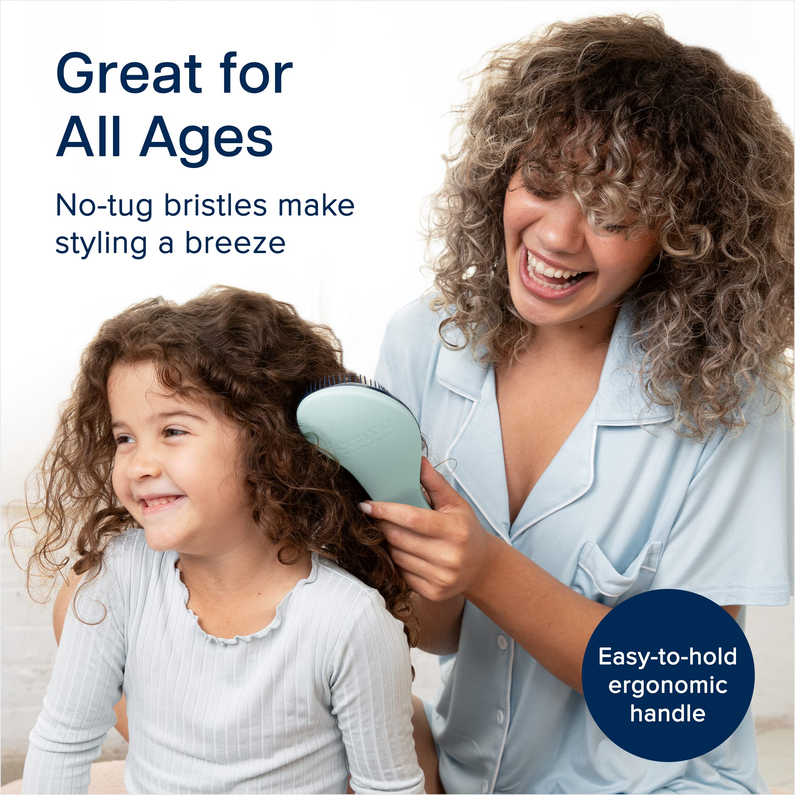Crave Naturals Glide Thru Detangling Hair Brushes For Adults & Kids Hair - Detangler Hairbrush For Natural, Curly, Straight, Wet