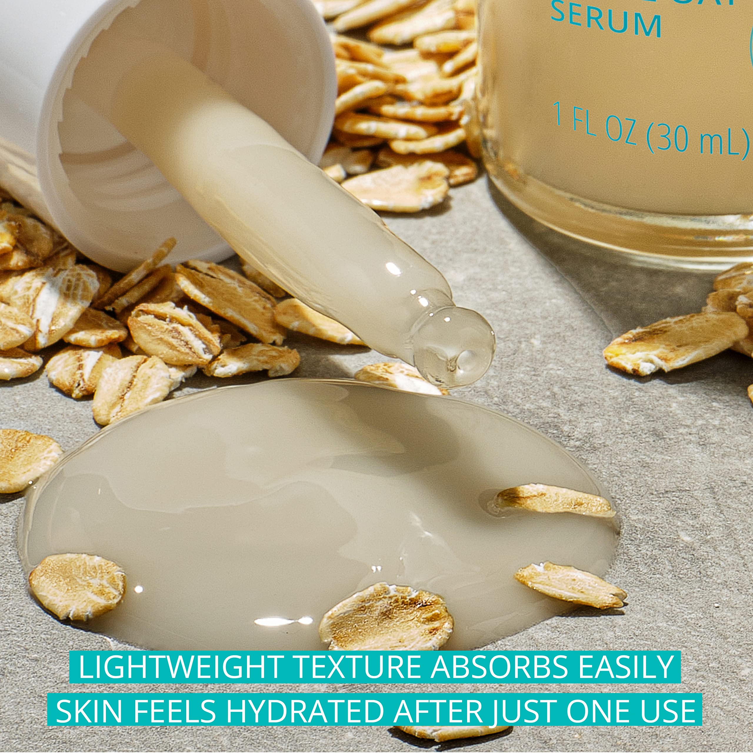 Aveeno Calm + Restore Triple Oat Hydrating Face Serum For Sensitive Skin, Gentle And Lightweight Facial Serum To Smooth And Fort