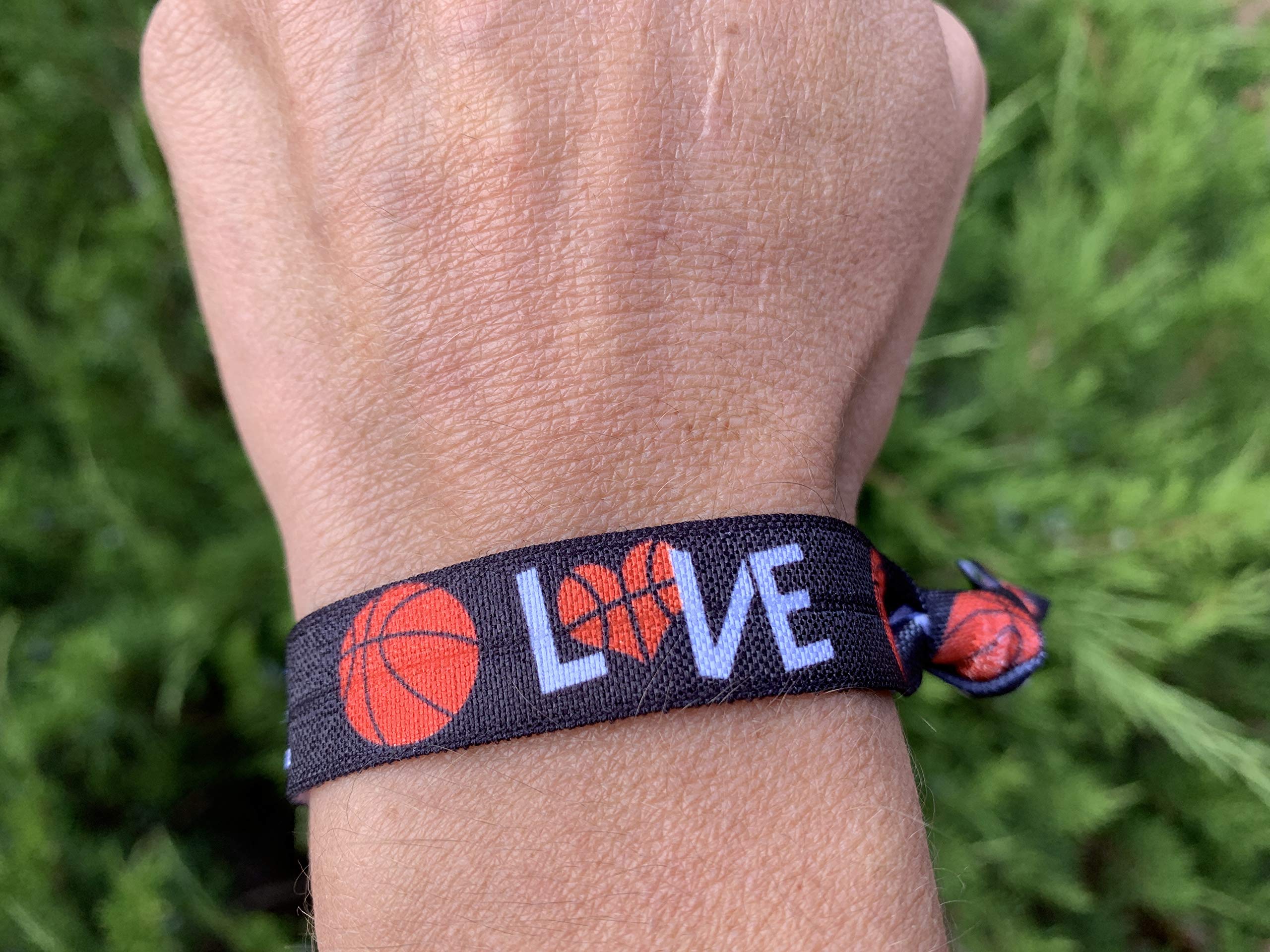 Infinity Collection Basketball Hair Accessories, Basketball Hair Ties, No Crease Basketball Hair Elastics Set