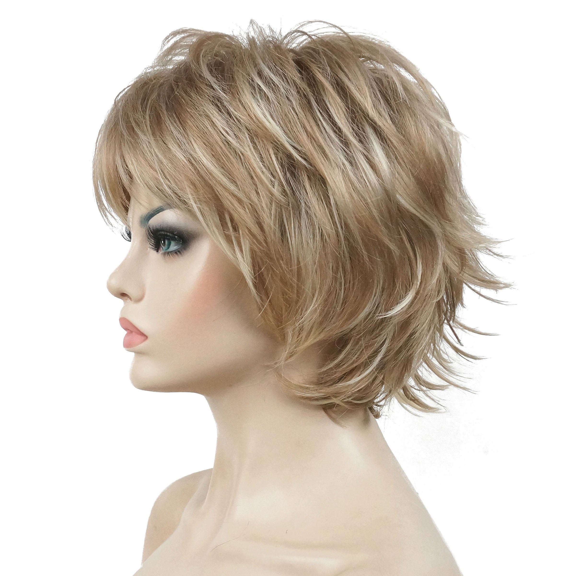 Lydell Short Layered Shaggy Wavy Full Synthetic Wigs (L16/613 Blonde Highlights)