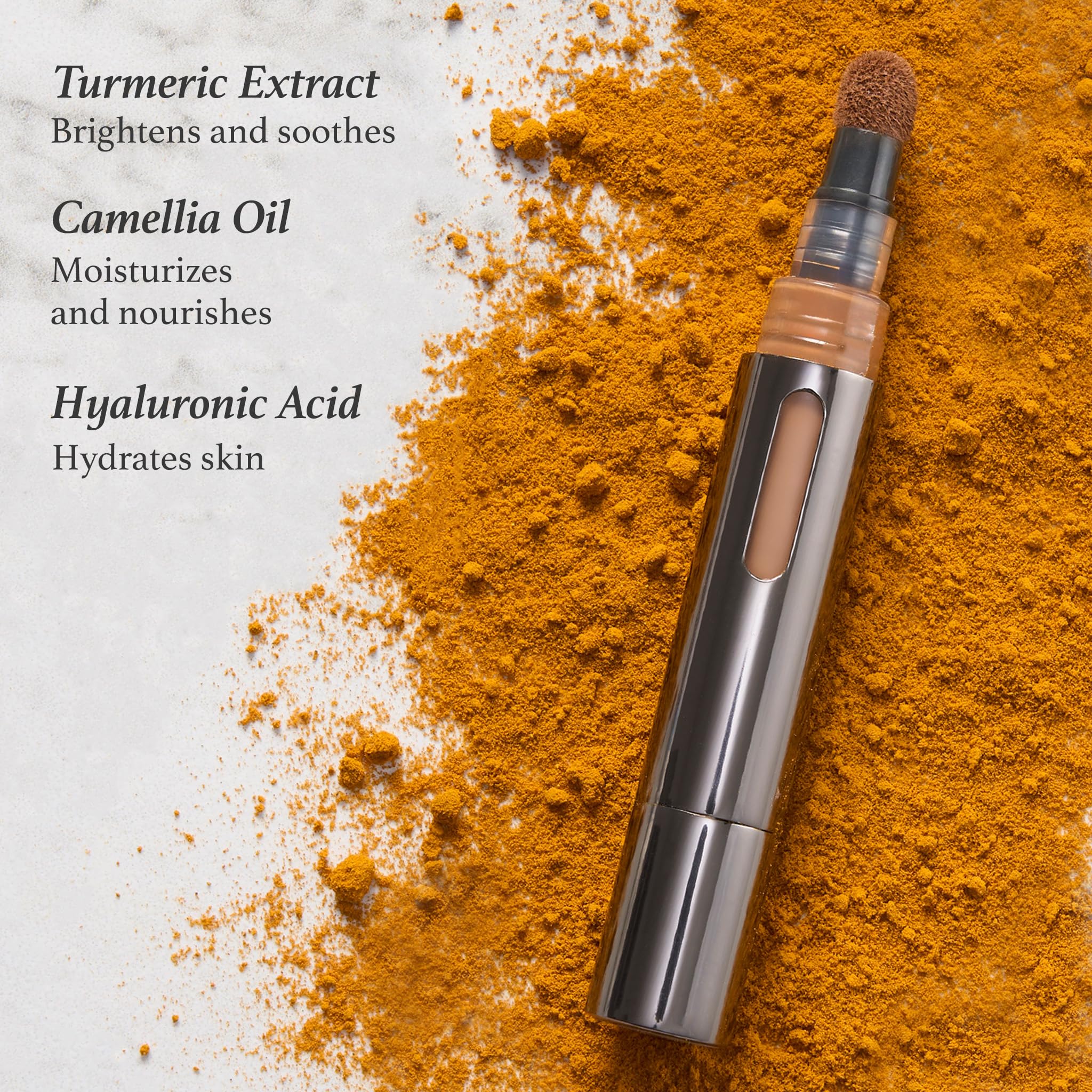 Julep Cushion Skin Perfecter - 410 Nutmeg Concealer, Foundation, Brightener, Contour Stick - Turmeric
