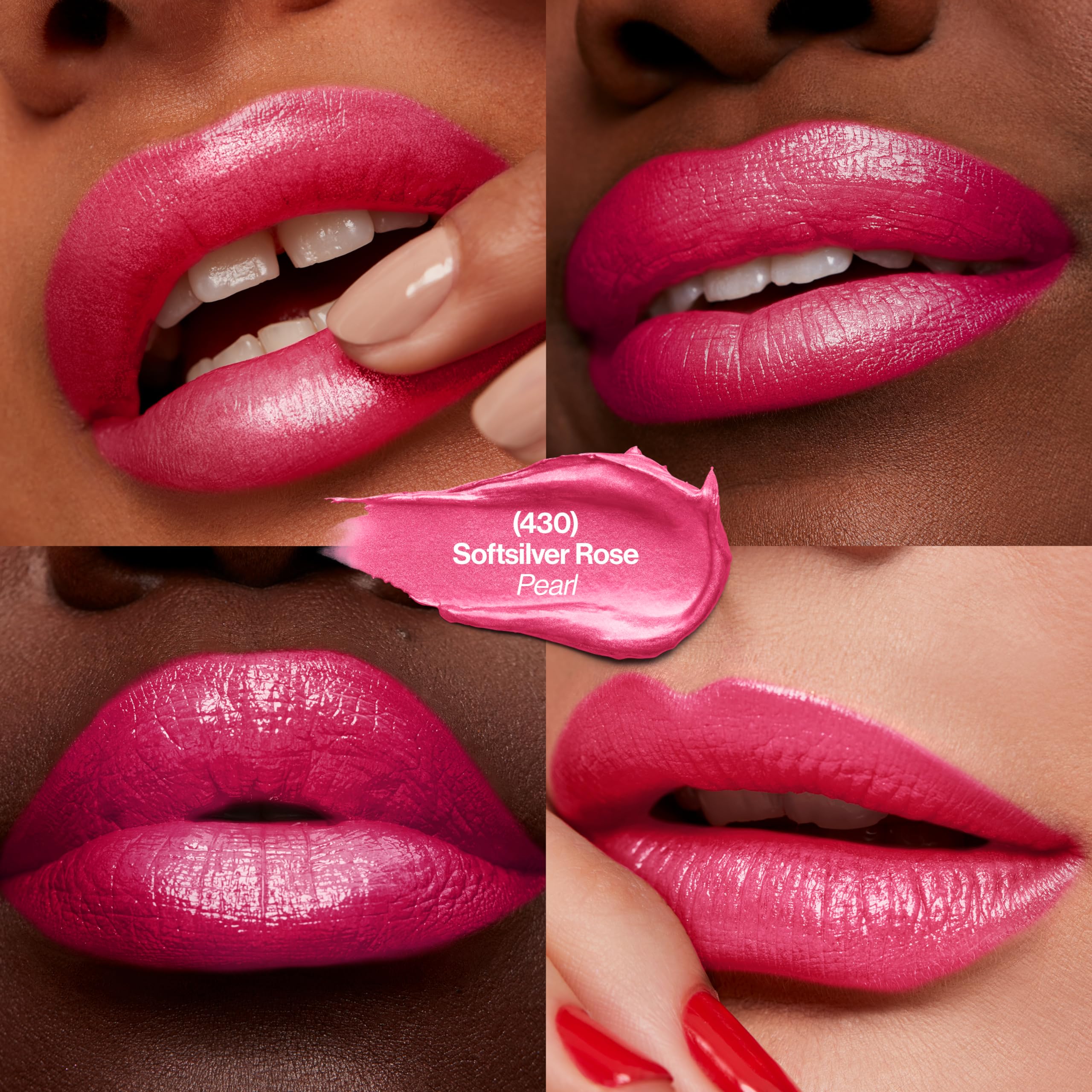 Revlon Super Lustrous Lipstick With Vitamin E And Avocado Oil, Pearl Lipstick In Pink, 430 Softsilver Rose, 0.15 Oz
