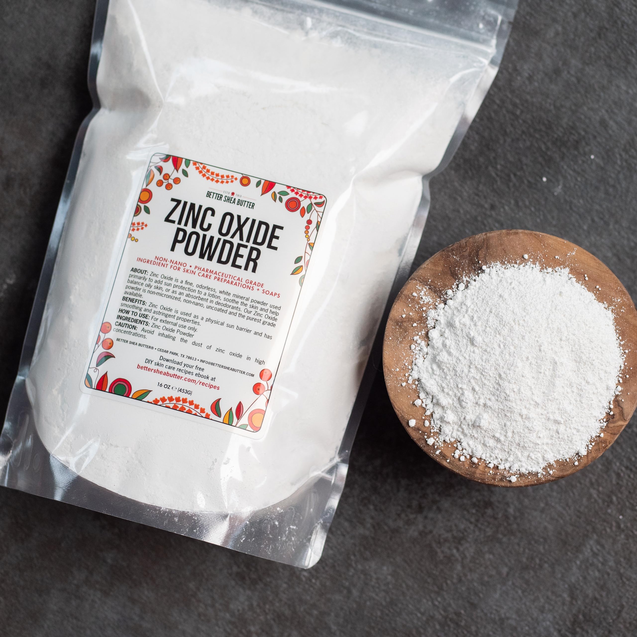 Zinc Oxide Powder | Uncoated, Non Nano Zinc Oxide | Pure, Pharmaceutical Grade | Use In Homemade Sunscreen Lotion | Diaper Rash