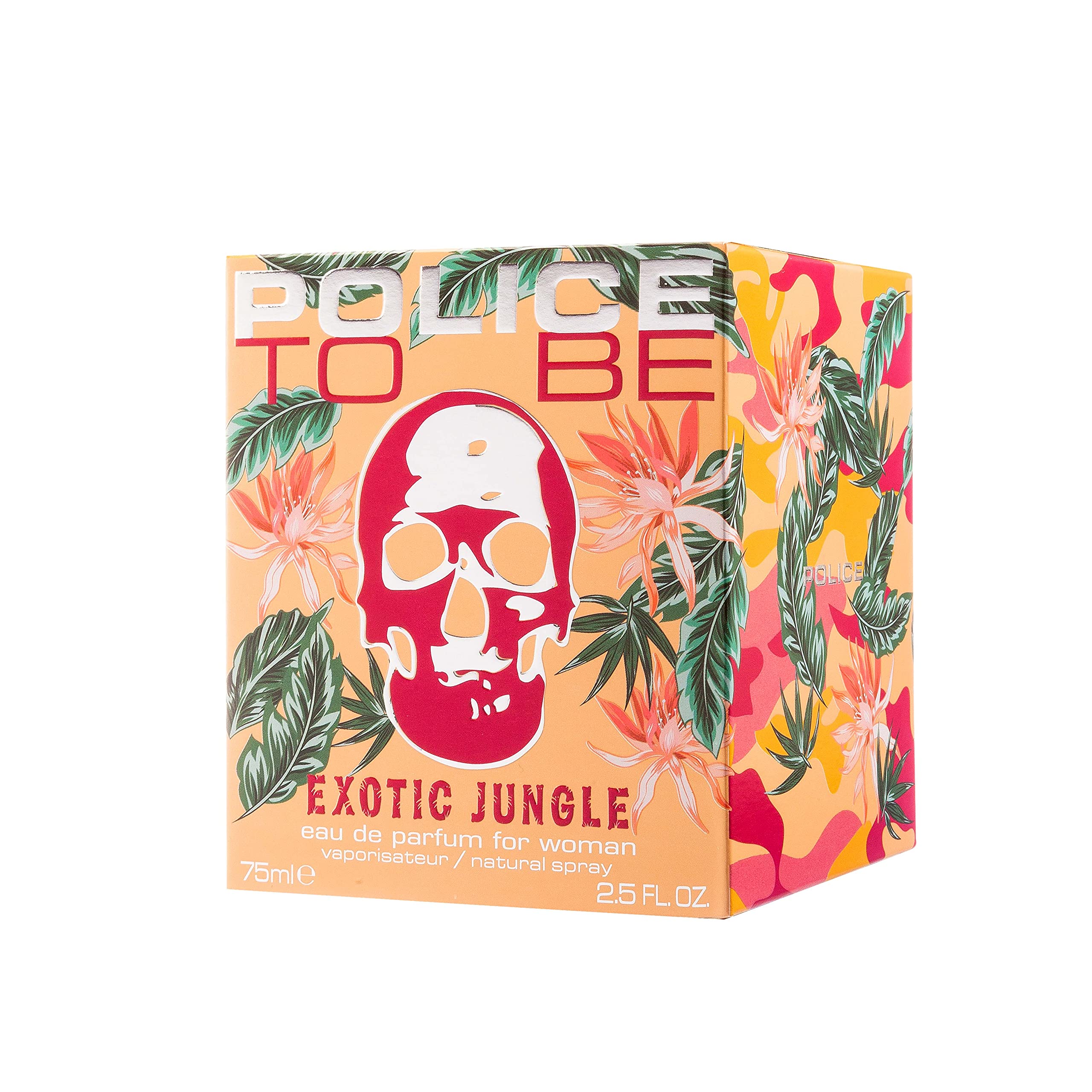 To Be Exotic Jungle For Woman By Police - Summery Floral Scent - Housed In A Botanical Decorated Bottle - Tart-Sweet Fruits And