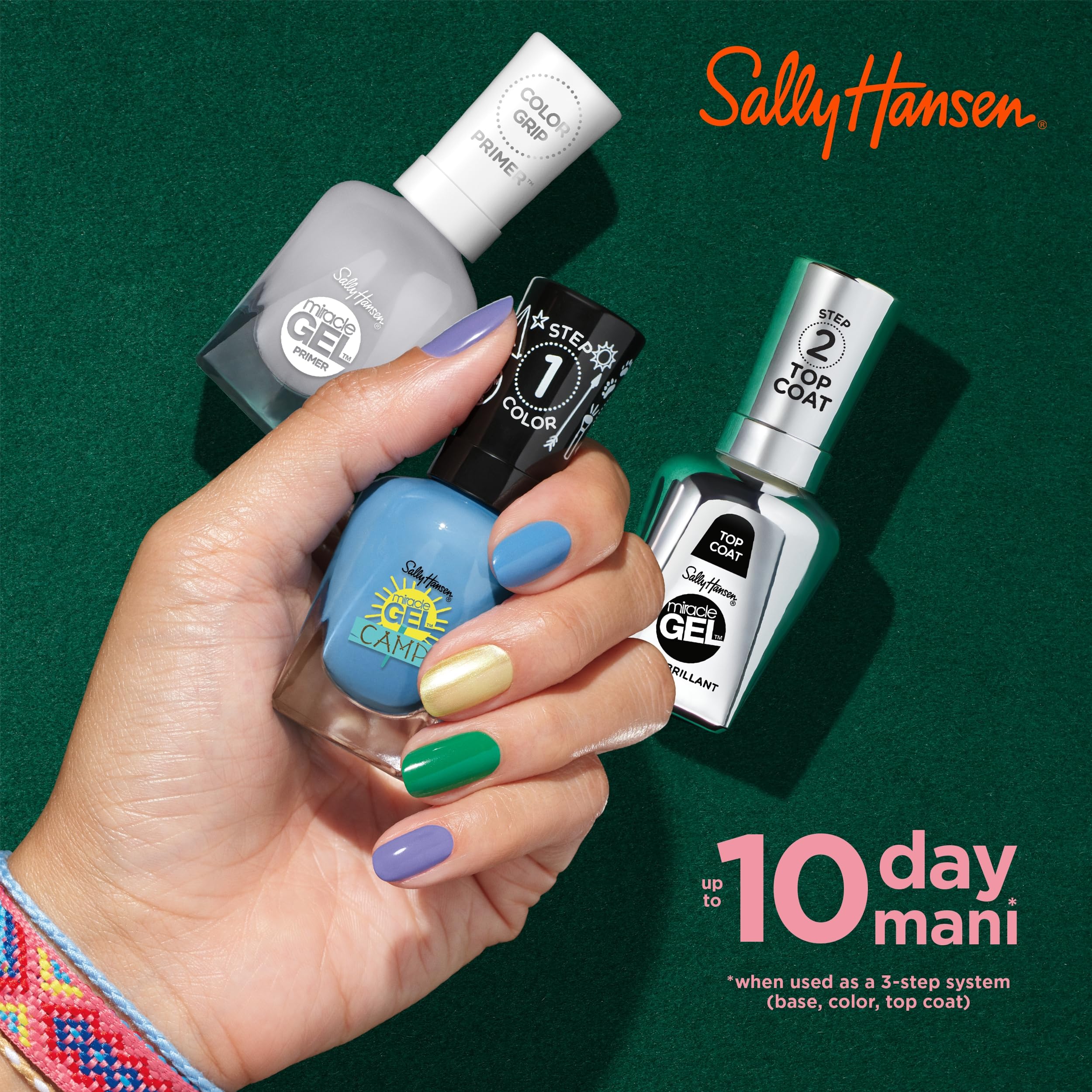 Sally Hansen Miracle Gel, Summer Camp Cozy Cabin, Long Lasting, Gel-Like Formula, No Uv Lamp Needed, Purple Nail Polish