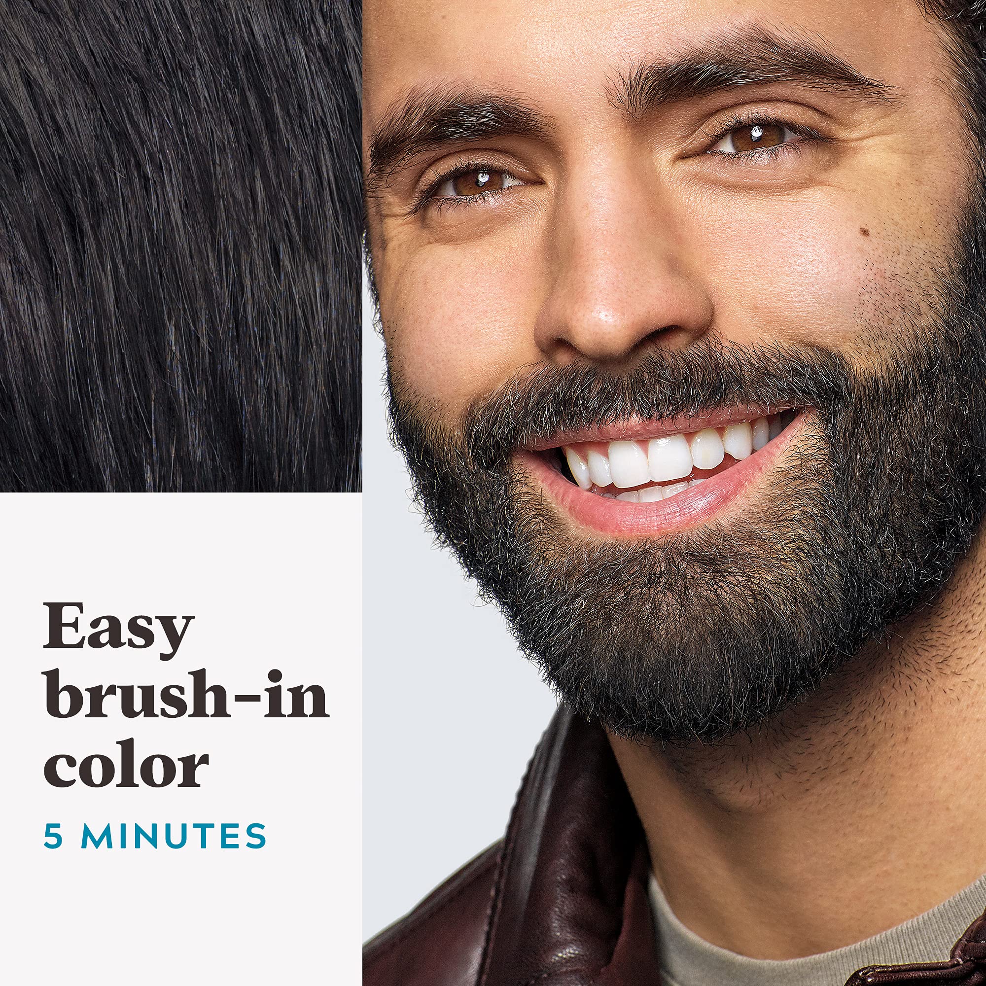 Just For Men Mustache & Beard, Beard Dye For Men With Brush Included For Easy Application, With Biotin Aloe And Coconut Oil For