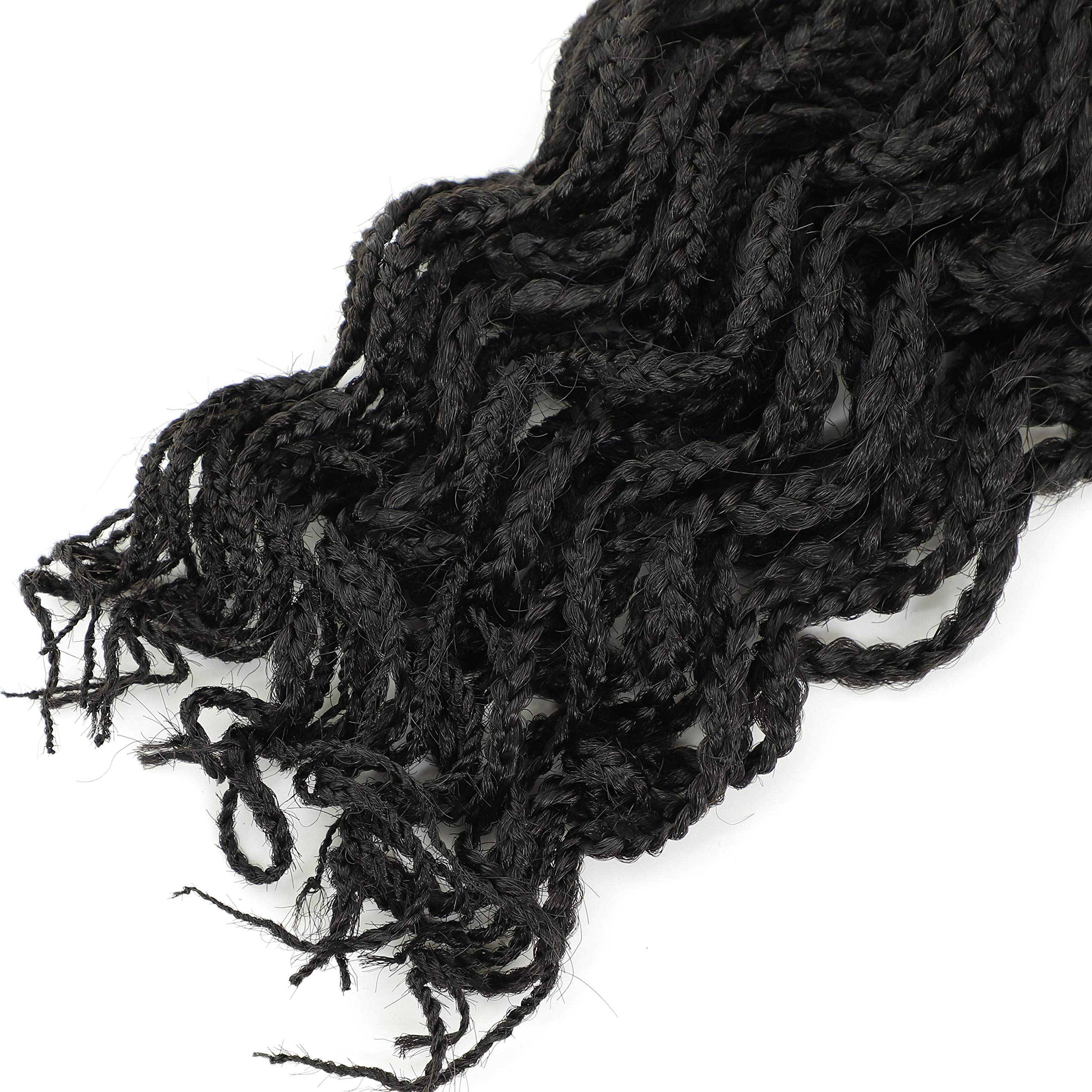150 Strands Goddess Box Braids Crochet Hair Curly Braided Crochet Box Braiding Hair 14 Inch 3X Pre Looped Box Braid Crochet Brai