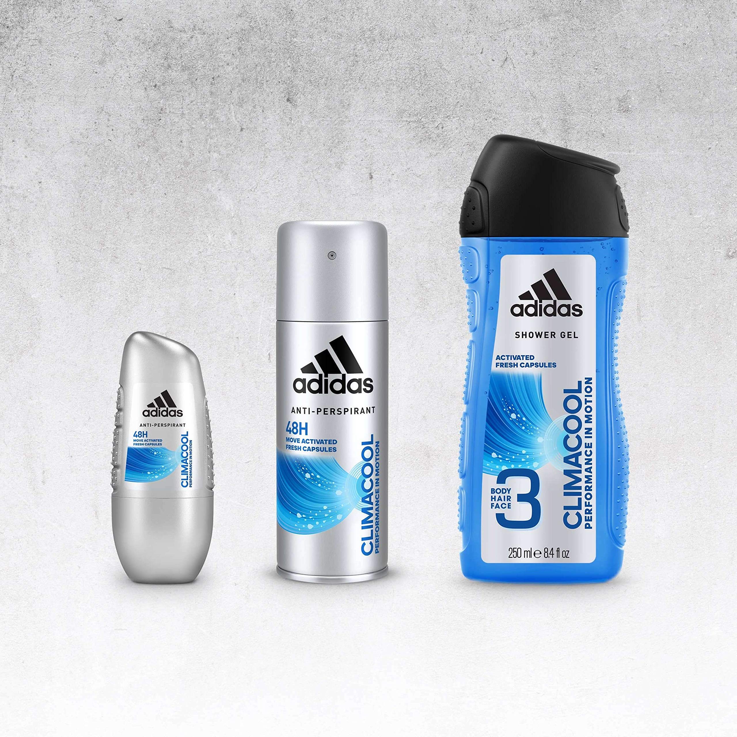 Adidas Climacool 3In1 Shower Gel Shampoo 400 Ml/ 13.5 Fl Oz, Blue