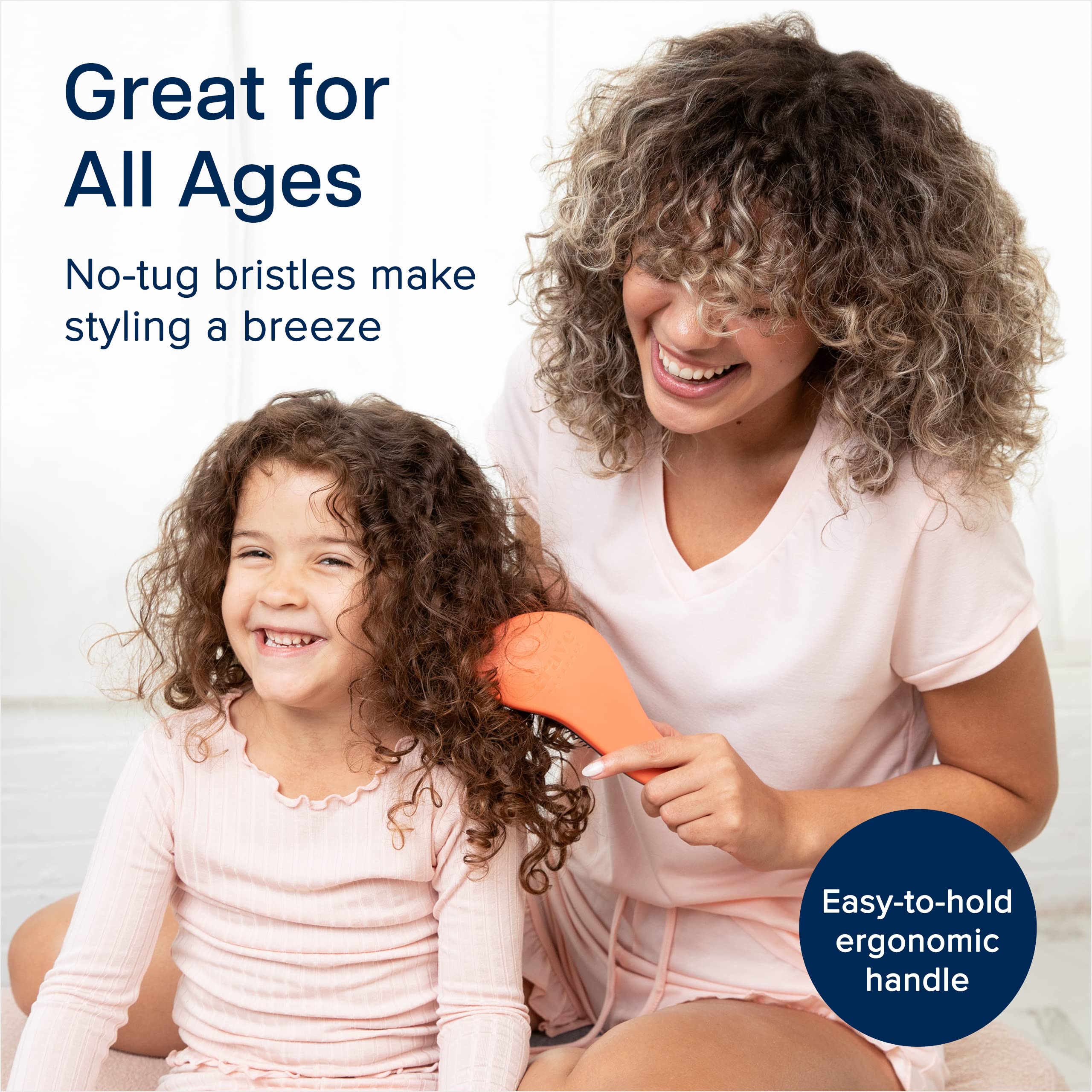 Crave Naturals Glide Thru Detangling Hair Brush for Adults & Kids Hair - Detangler Brush for Natural, Curly, Straight, Dry or We
