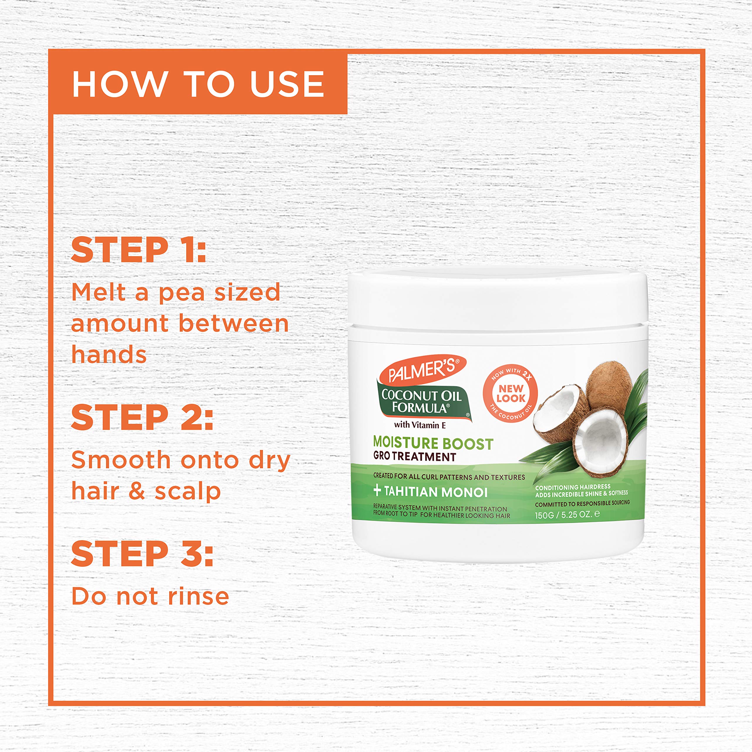 Palmer'S Coconut Oil Formula Moisture Gro Hairdress Hair Cream, Restorative Leave In Conditioner To Minimize Breakage And Add Sh