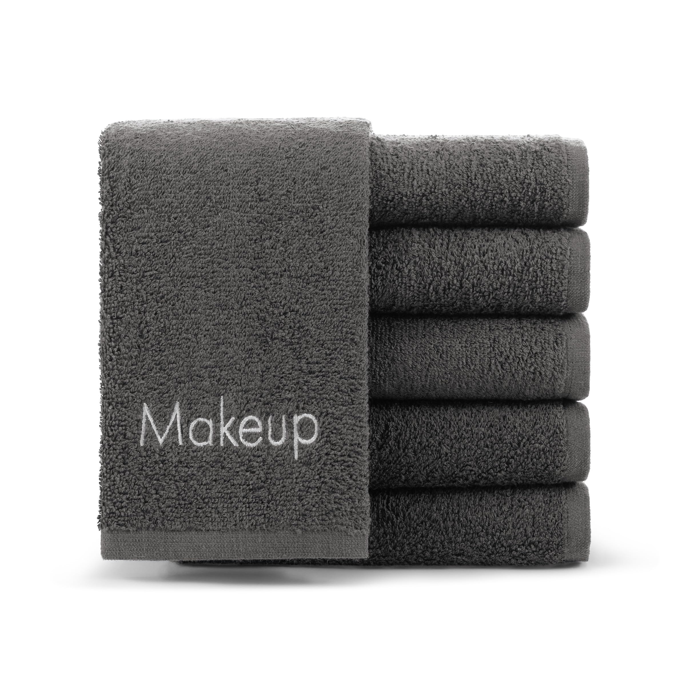 Arkwright Makeup Towels - Pack Of 6 - Soft & Gentle Cotton Small Fingertip Powder Room Washcloth, Decorative Bathroom Essentials
