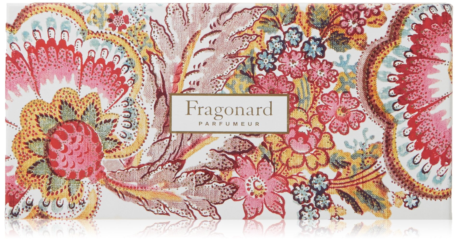 Fragonard Flower Gift Box - 4 Assorted Scented Soaps in Pink, White, Yellow, and Purple