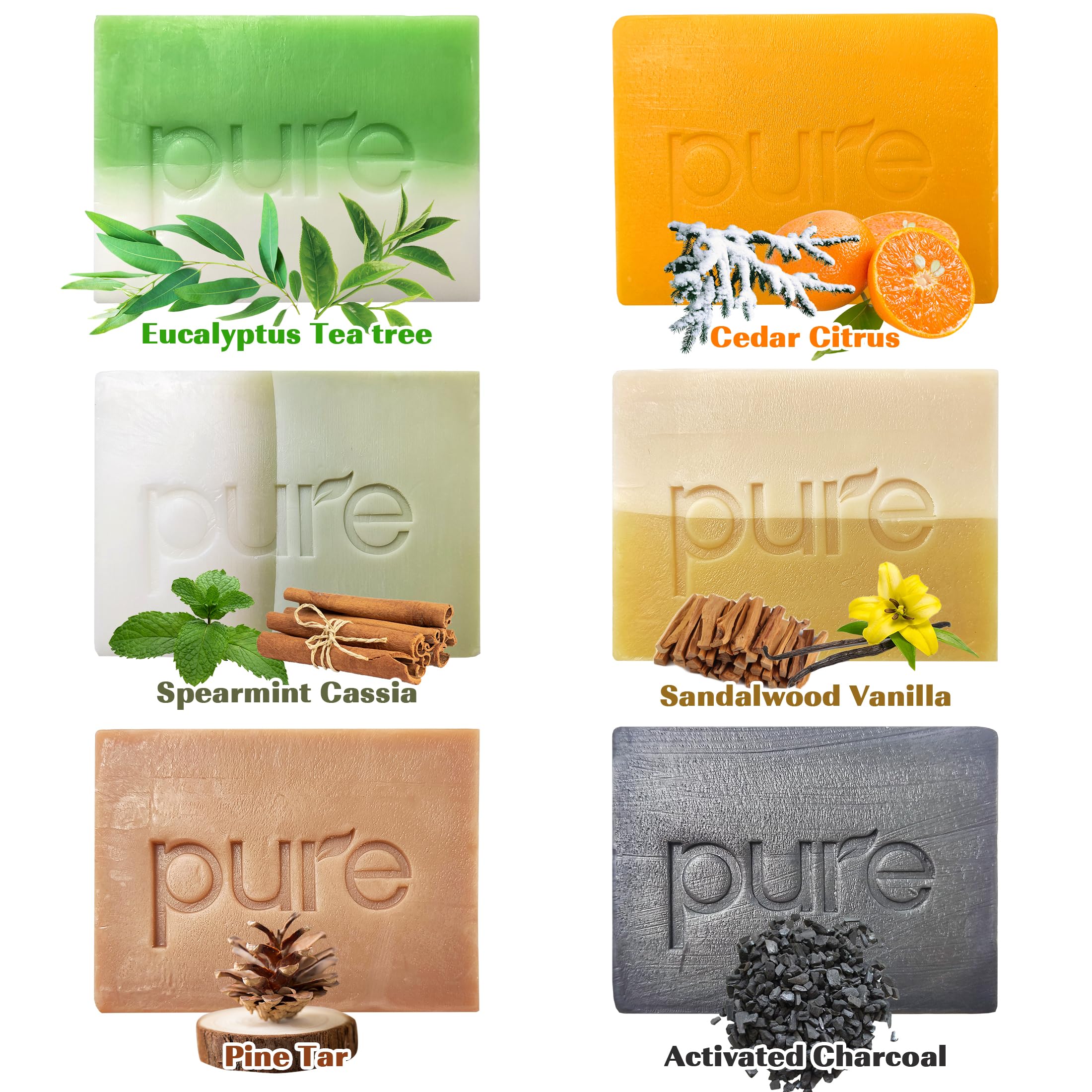 Luxury Triple Milled Mens Gift Set Handmade Soap Bar. Artisan Soap Cold Process Soap Bar! Men Gift Set Includes Tea Tree, Cedar,