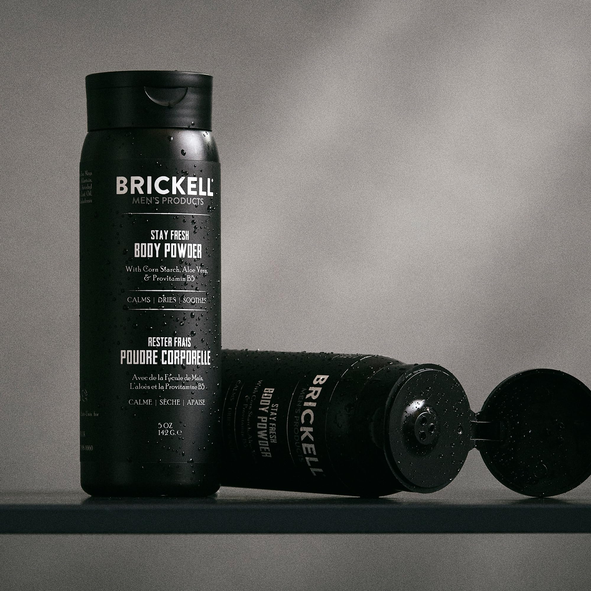 Brickell Men's Products Stay Fresh Body Powder for Men, Natural and Organic Talc-Free, Absorbs Sweat, Keeps Skin Dry, Unscented,