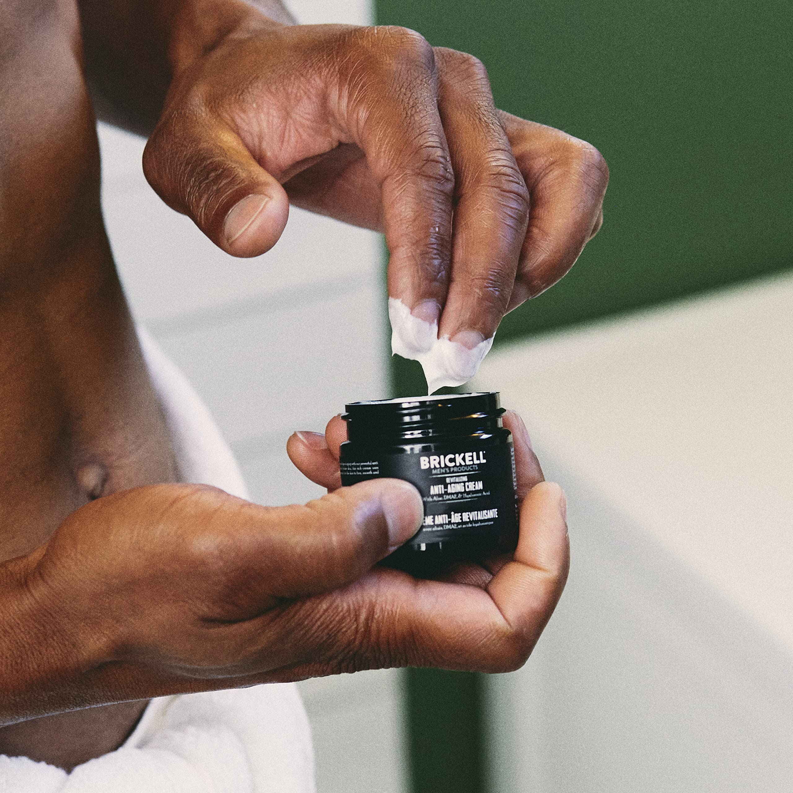 Brickell Men's Revitalizing Anti-Aging Cream For Men, Natural and Organic Anti Wrinkle Night Face Cream To Reduce Fine Lines and