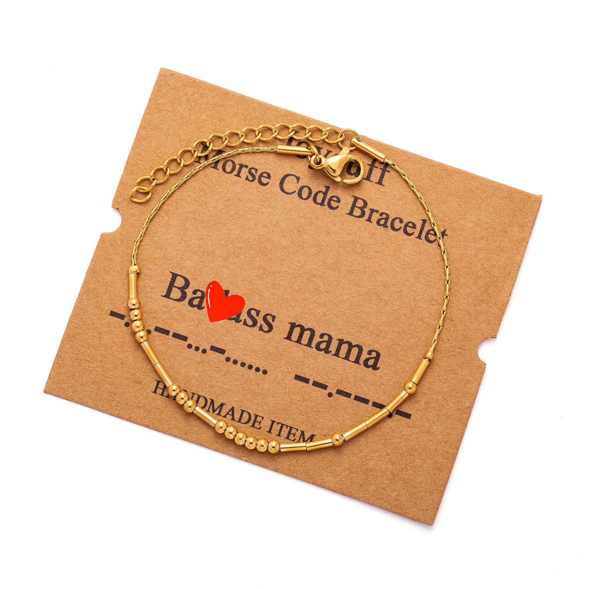 Be Yourself Morse Code Bracelets for Women Motivational Birthday Thanksgiving Day Christmas Gifts for Best Friend Mom Sister Dau