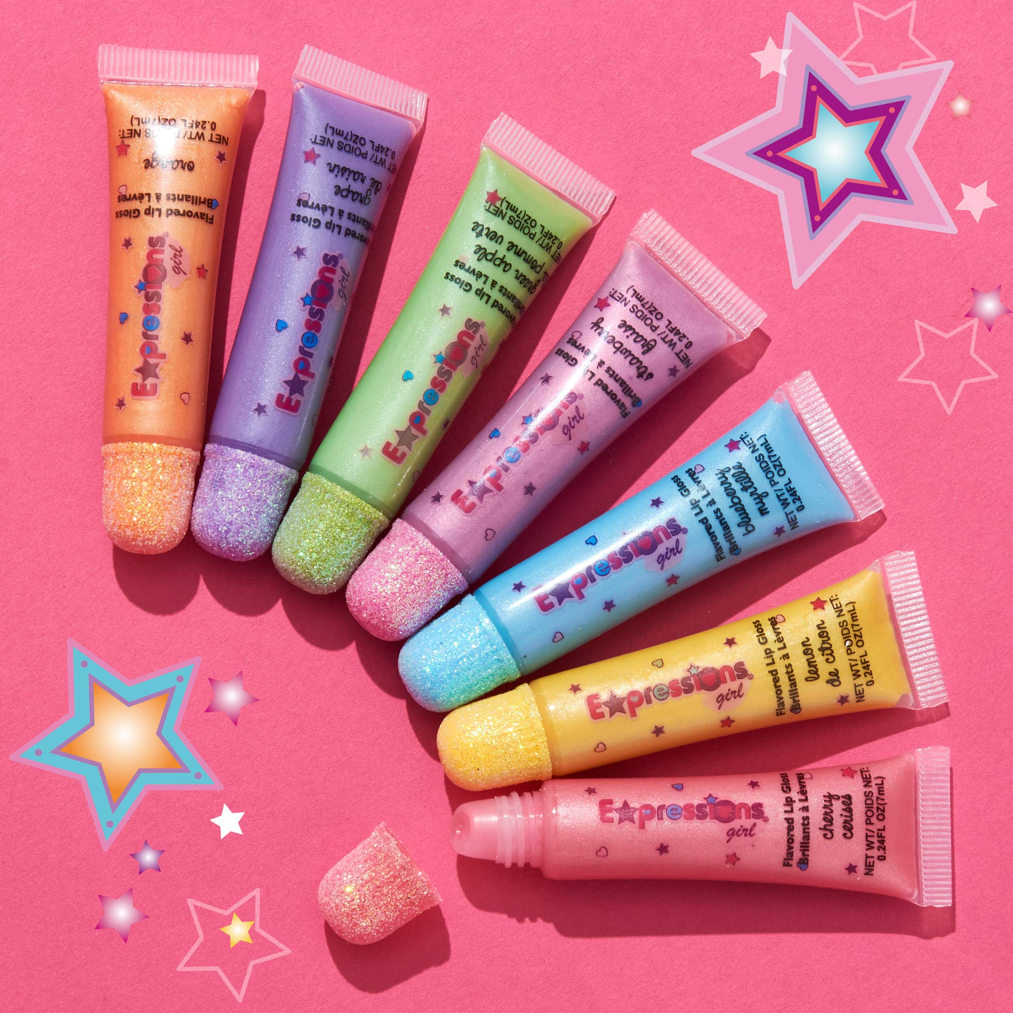 Expressions Girl Flavored Shimmer Lip Gloss Set, 1.68 Fl Oz - GG11028