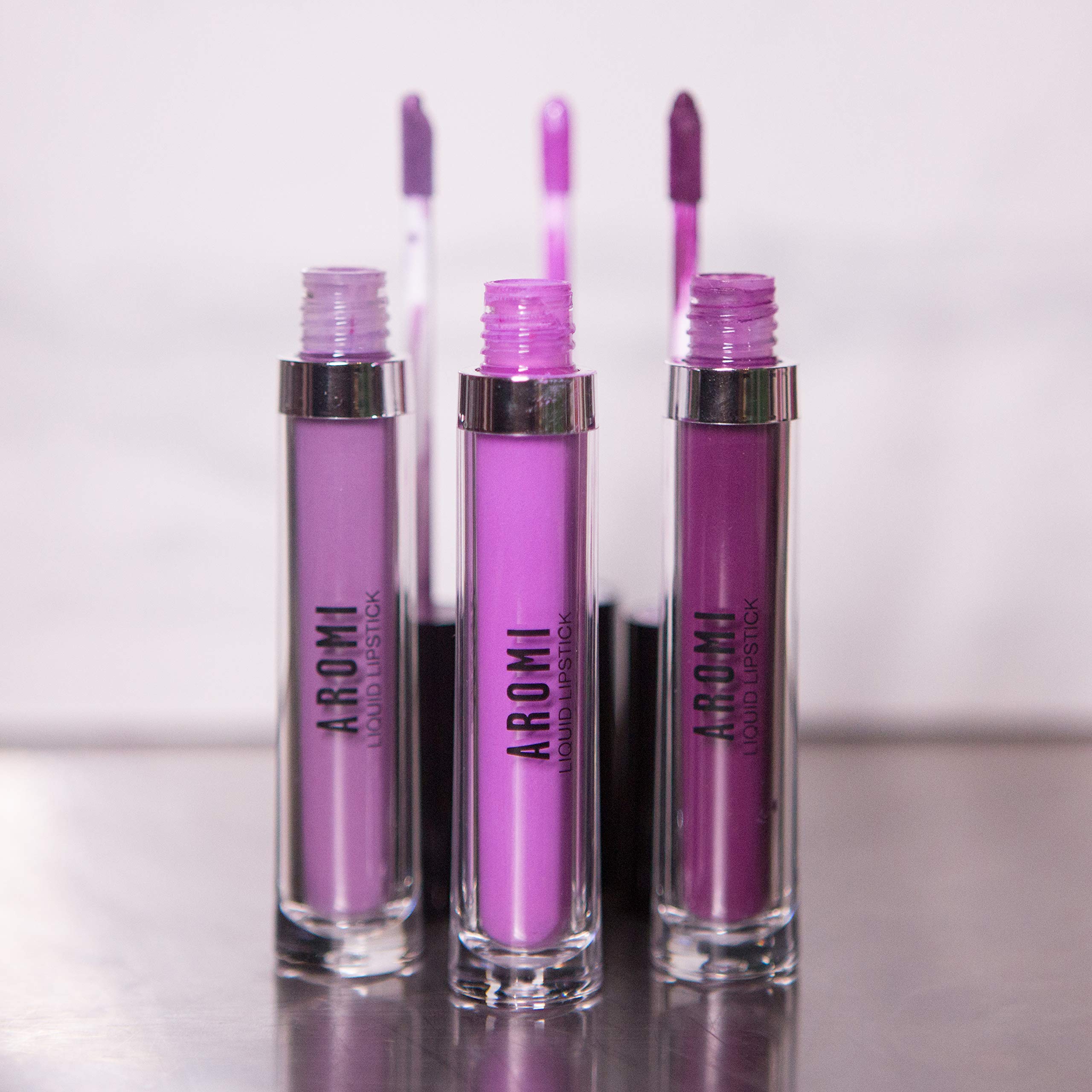 Aromi Lavender Matte Liquid Lipstick | Light Purple Lip Color, Vegan, Cruelty-Free, Long-Lasting Lipstick, Handmade (Lavender Fi