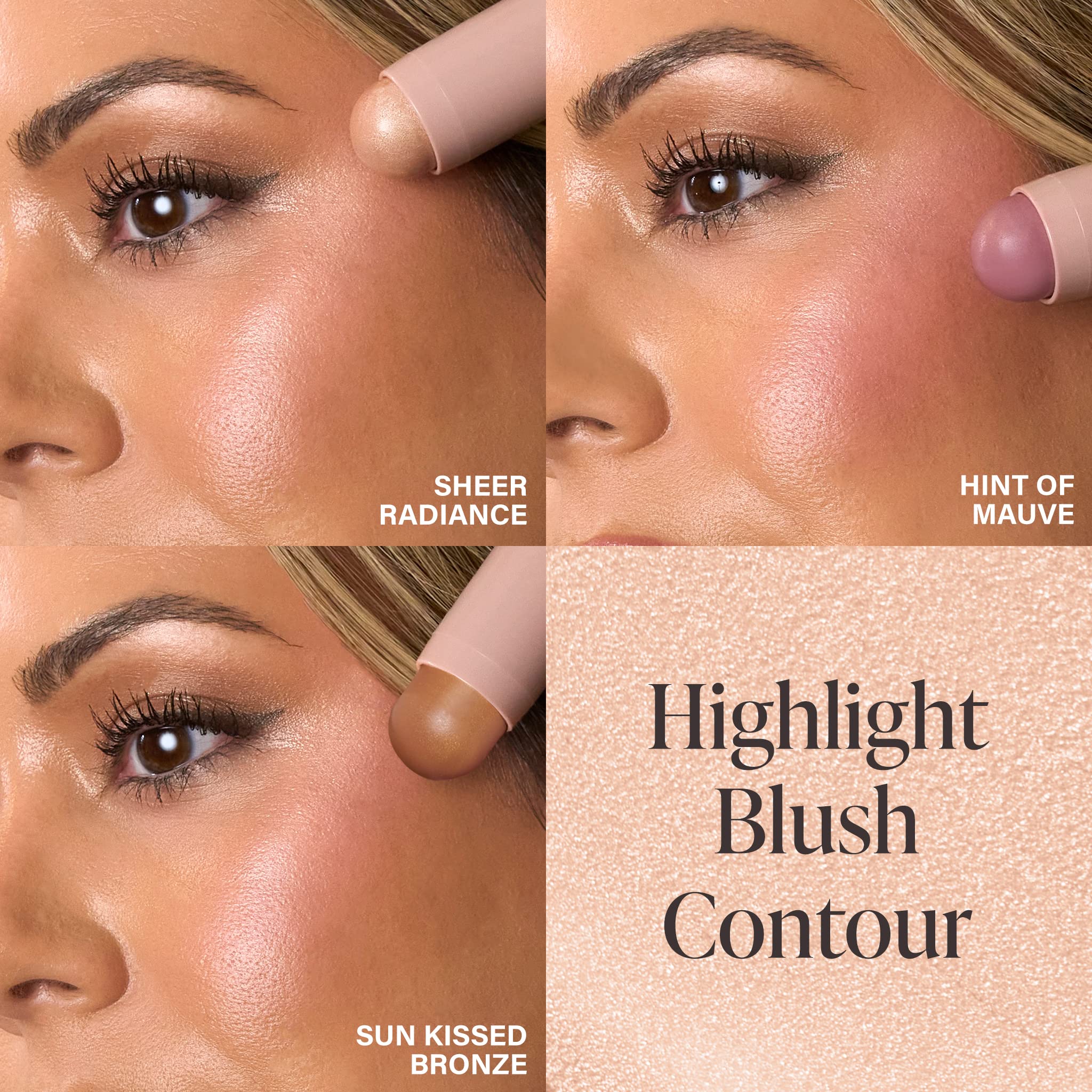 Mally Beauty Shimmer, Shape & Glow Plus Face Defining Stick, Sun Kissed Bronze