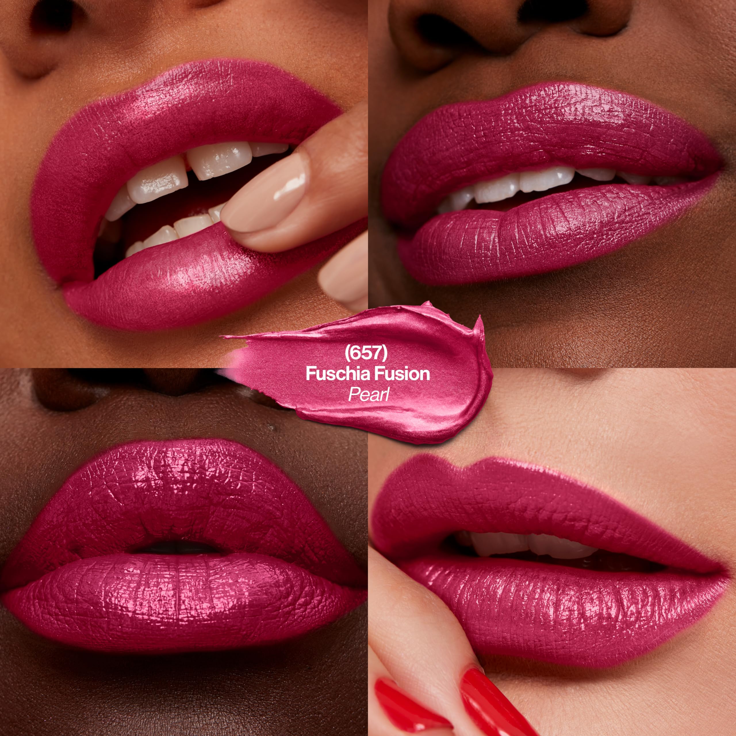 Revlon Lipstick, Super Lustrous Lipstick, Creamy Formula For Soft, Fuller-Looking Lips, Moisturized Feel In Pinks, Fuchsia Fusio
