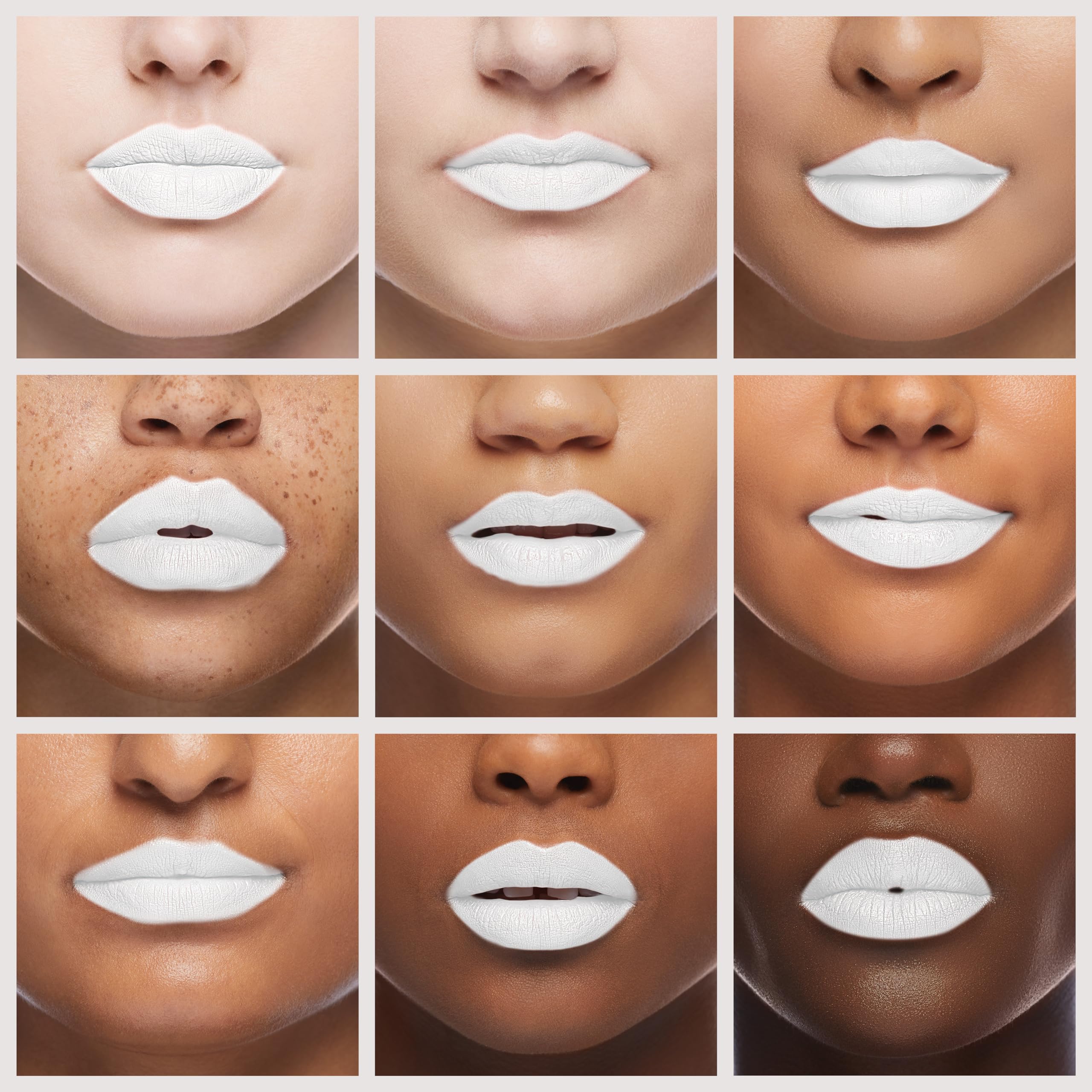 Akary White Matte Lipstick Lip Gloss Long Lasting, Camo Face Paint Cream-Blendable Stick Goth Lipstick Makeup, Body Paint Profes
