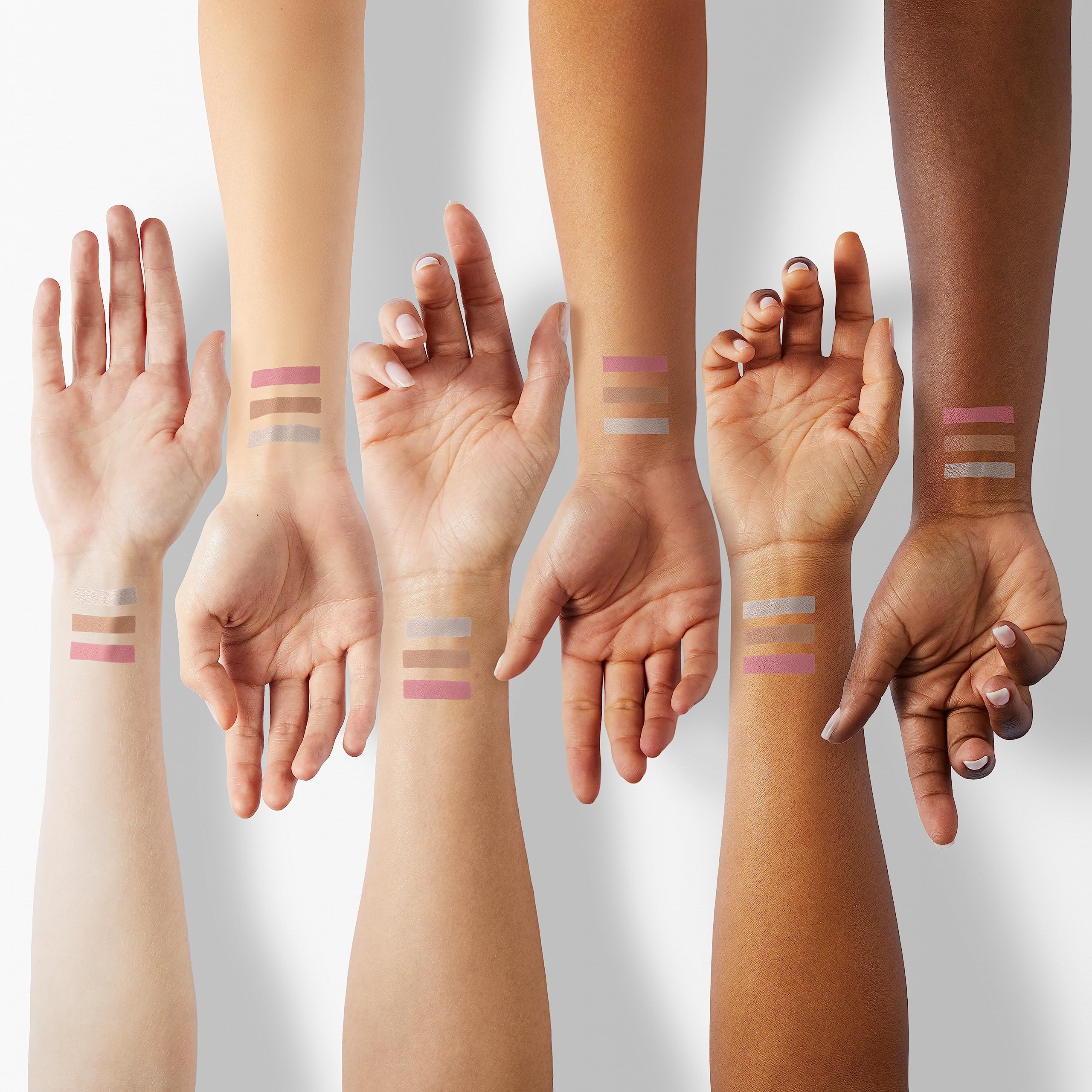 Focallure 3 Pcs Cream Contour Sticks,Shades With Highlighter & Bronzer & Blush,Non-Greasy And Waterproof Contouring Pen,Easy To