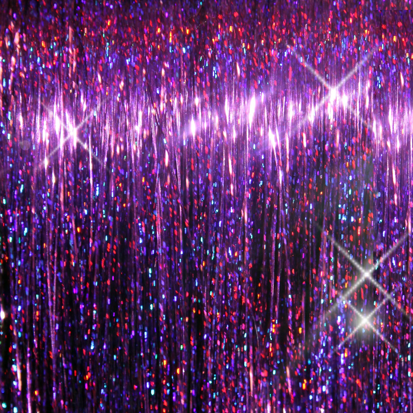 40 Sparkling Hair Tinsel 100 Strands (Purple Orchid)