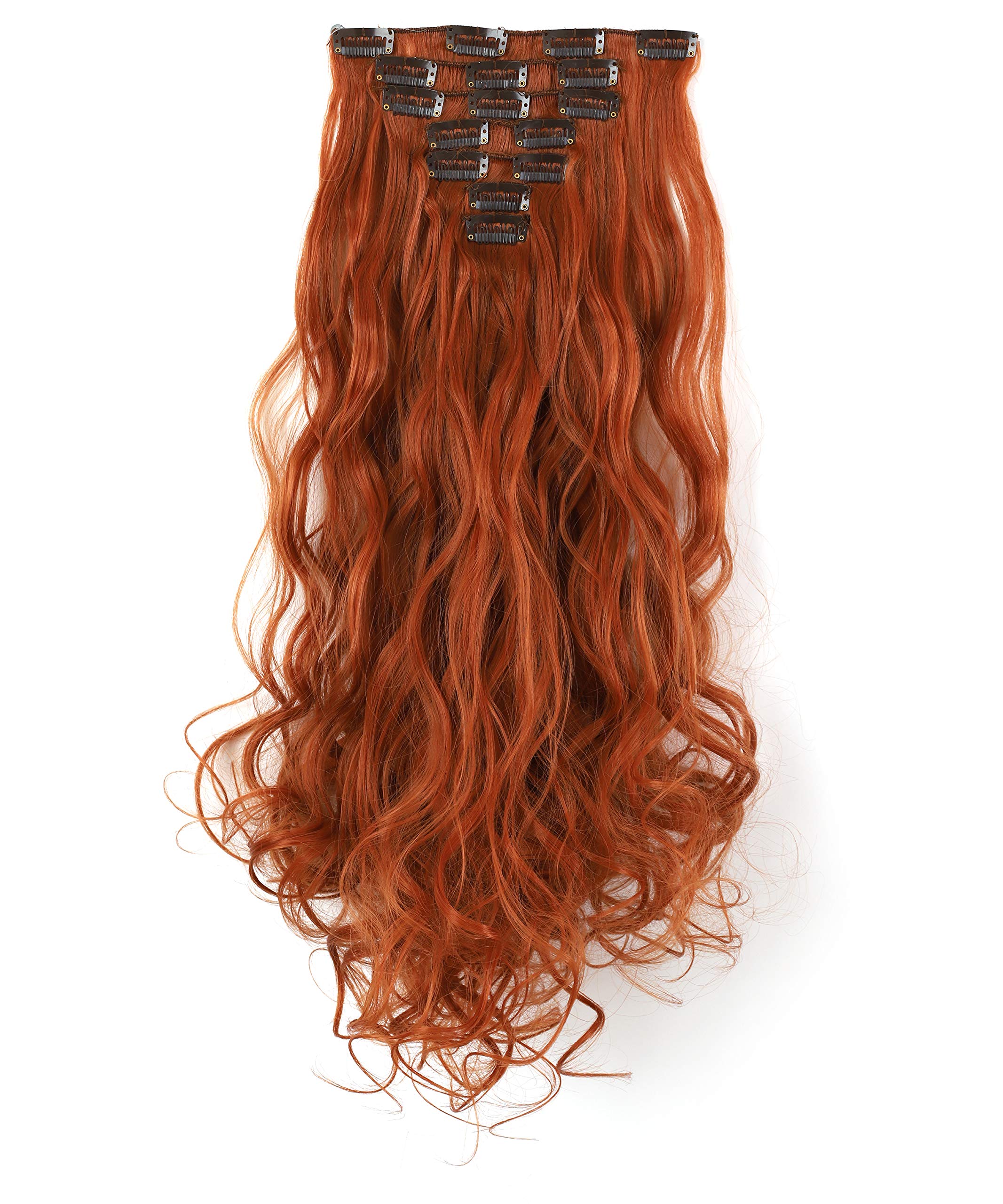 Onedor 20'' Curly Full Head Clip in Synthetic Hair Extensions 7pcs 140g (T1439)