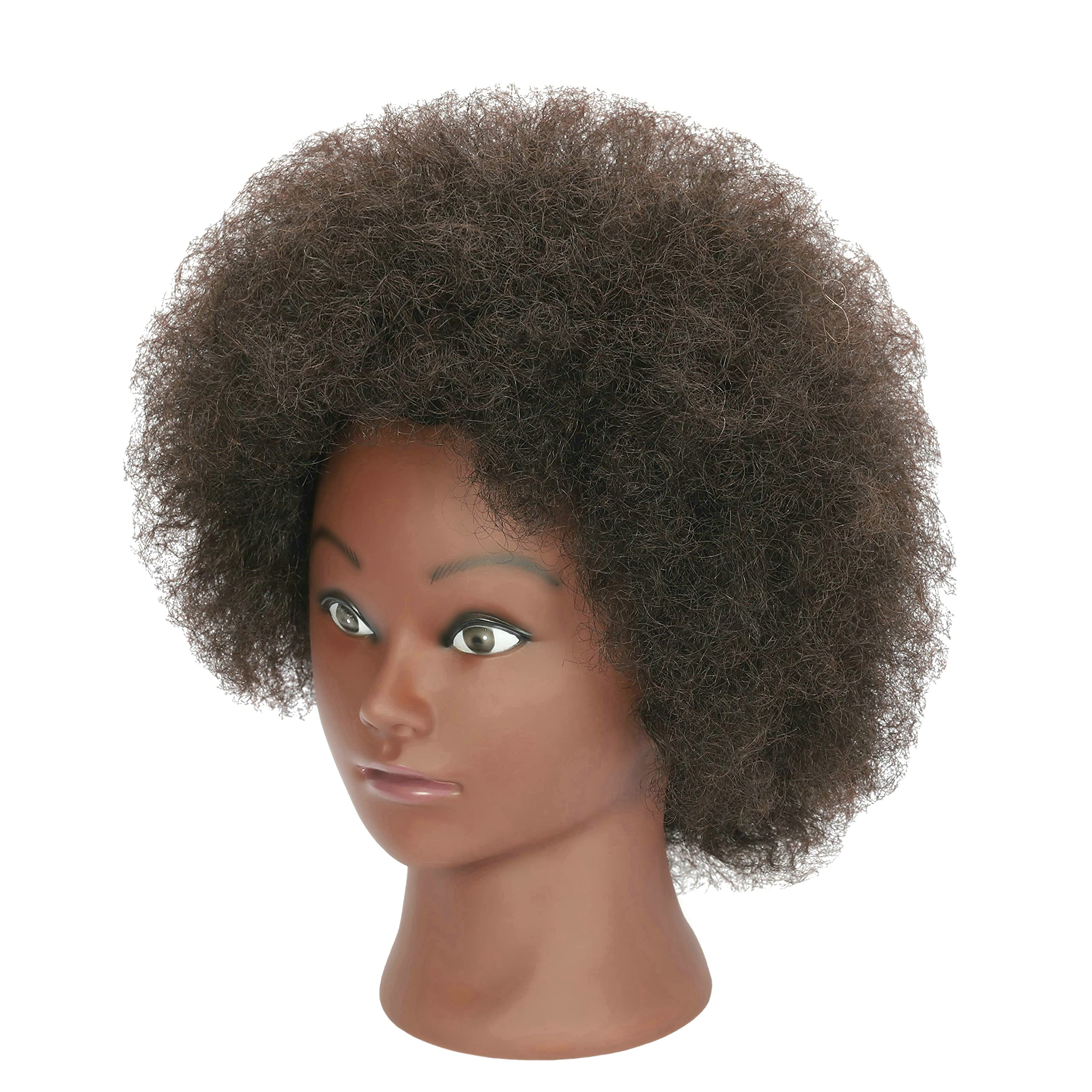 Lohxinhair Kinky Curly Real 100% Human Hair Mannequin Head Manikin Cosmetology Doll Training Head With Stand For Hairdresser Pra