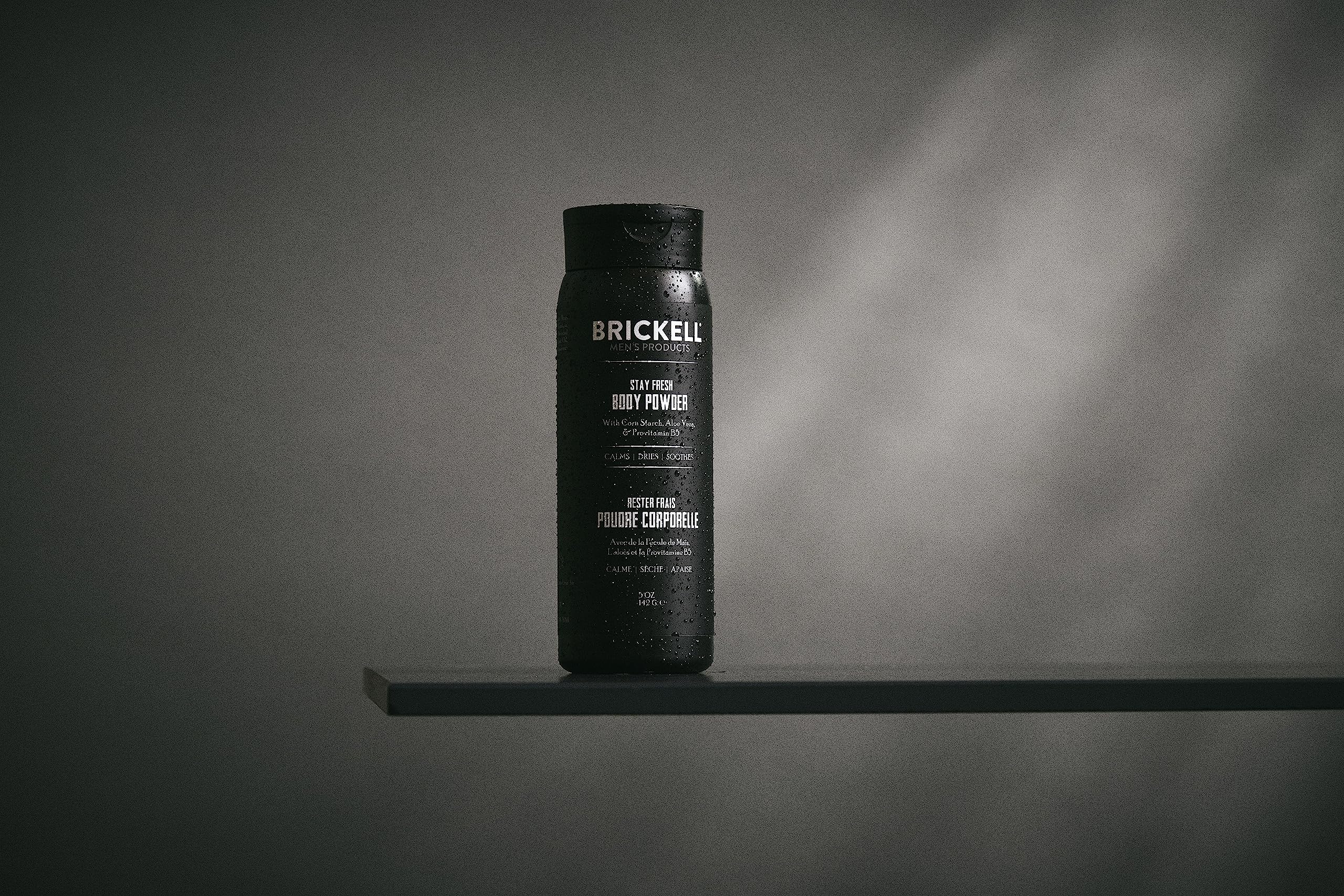 Brickell Men'S Products Stay Fresh Body Powder For Men, Natural And Organic Talc-Free, Absorbs Sweat, Keeps Skin Dry, Scented, 5