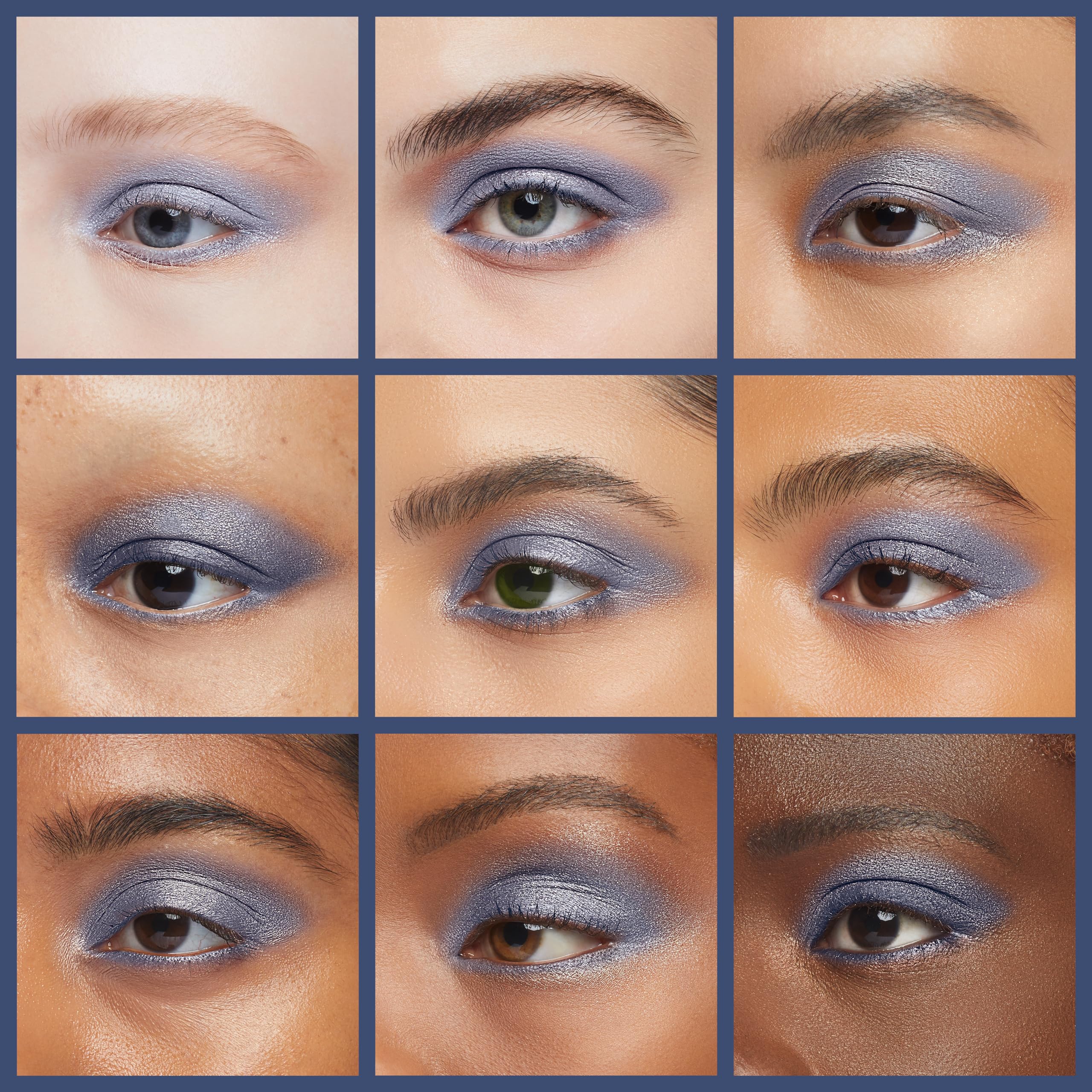 Pure Ziva Steel Navy Blue Ice Denim Shimmering Smokey Eye Ocean Grey Pressed Powder Single Vegan Eyeshadow; Talc, Paraben & Crue