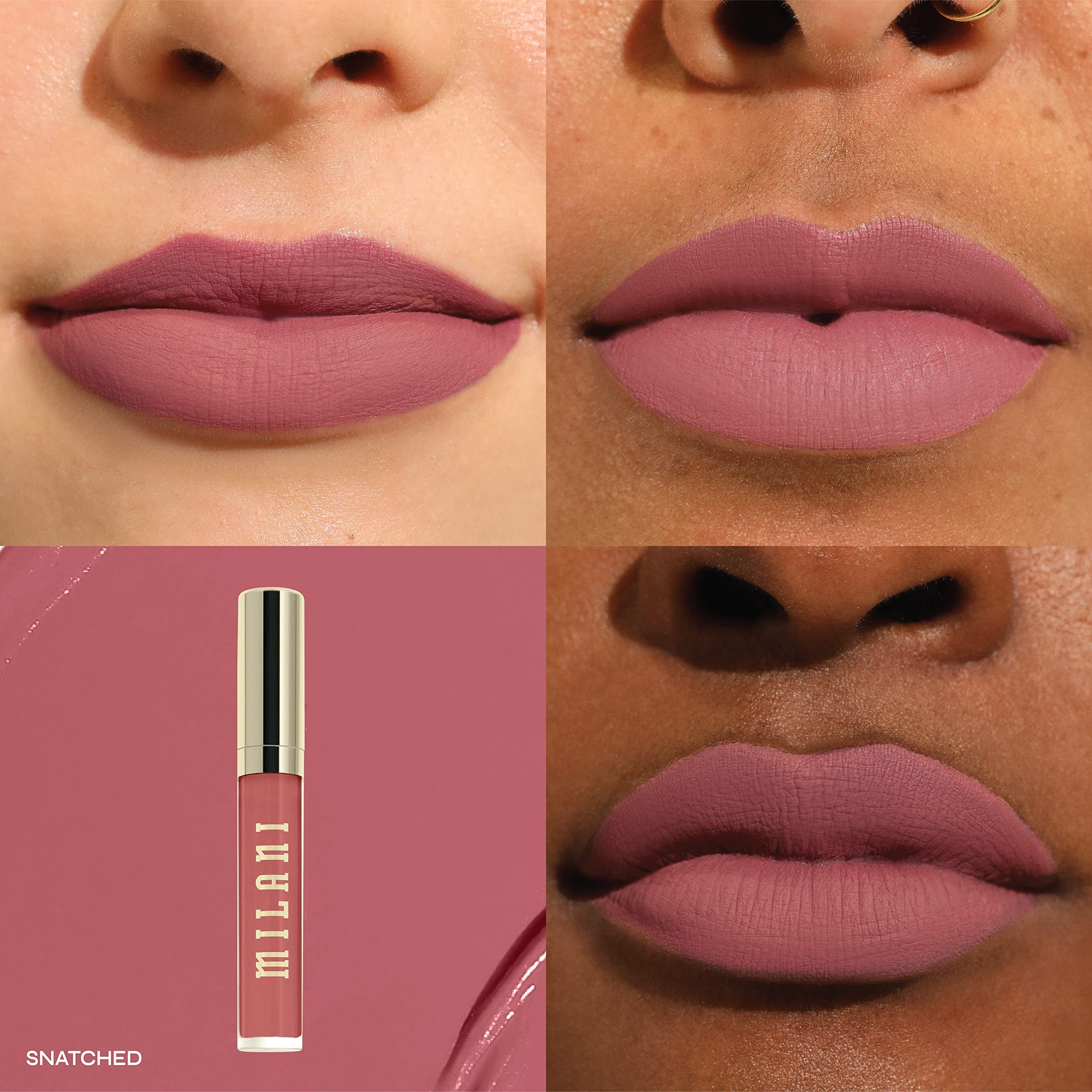 Milani Stay Put Longwear Liquid Lipstick - Smudge-Proof, Kiss-Proof, And Fade-Resistant Formula For All-Day Wear - Snatched