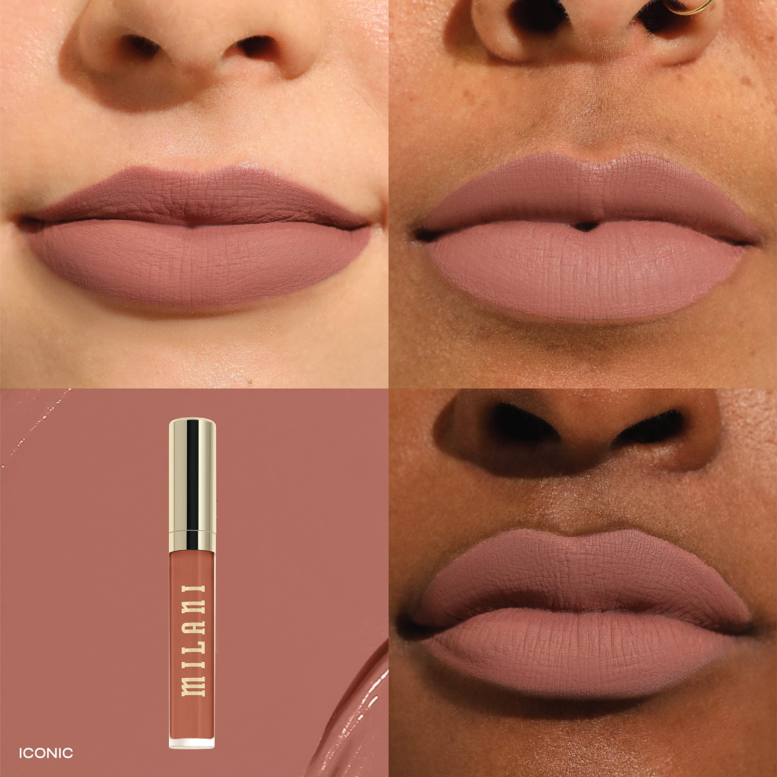 Milani Stay Put Longwear Liquid Lipstick - Smudge-Proof, Kiss-Proof, And Fade-Resistant Formula For All-Day Wear - Iconic