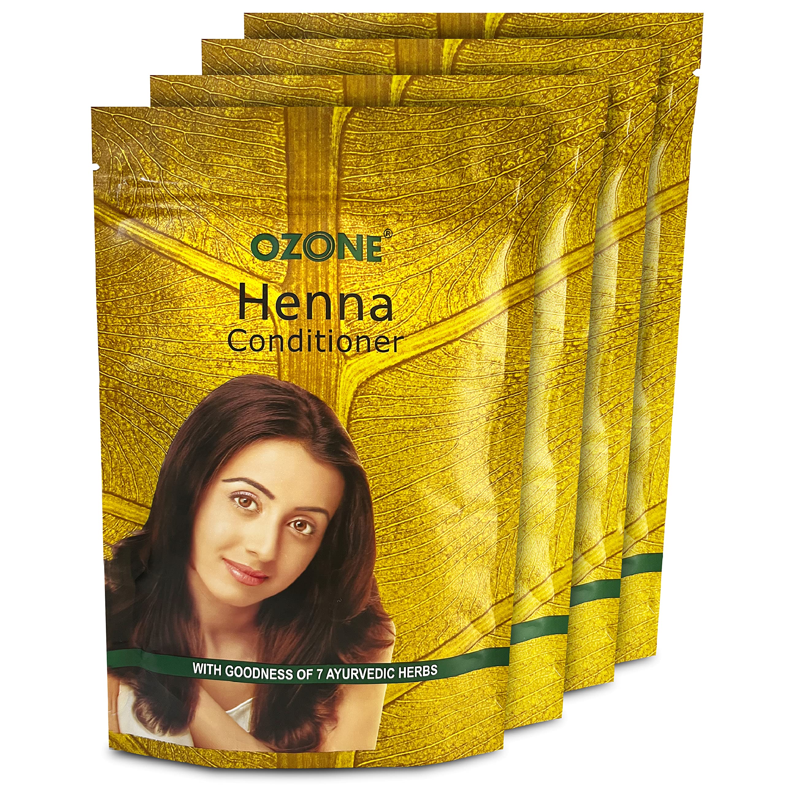 Ozone Henna (Mehndi) Powder | Enriched With Bhringraj, Amla, Reetha, Methi & Shankapushpi | For Naturally Colored Hair, Hair Gro