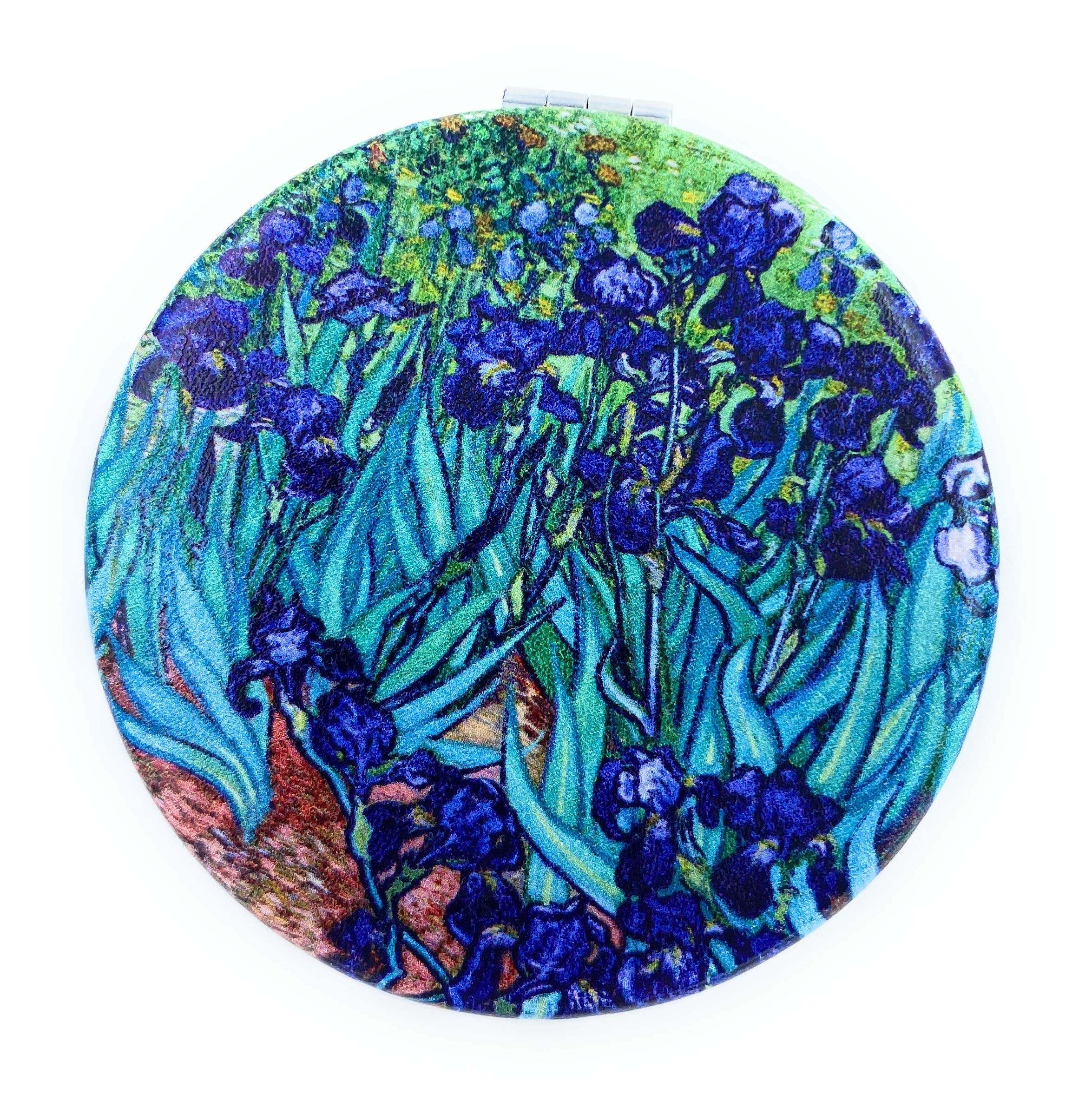 Aeisage Pocket Mirror For Women Small Travel Mirror Magnifying Van Gogh Irises Flower Purse Mirror Compact Unique Gift For Artis