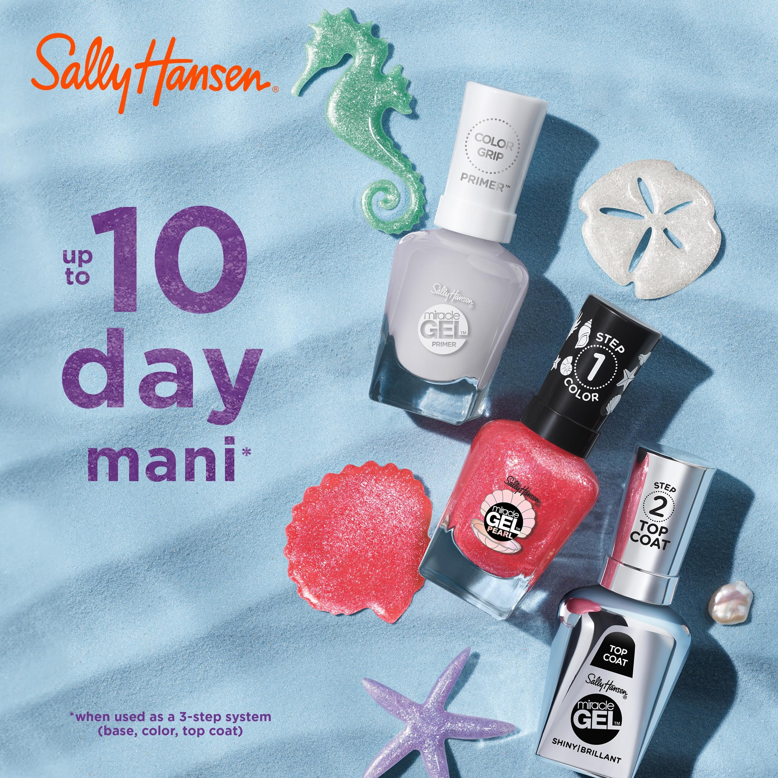 Sally Hansen Miracle Gel, Pearls One Of A Kind, Long Lasting, Gel-Like Formula, No Uv Lamp Needed, White Nail Polish