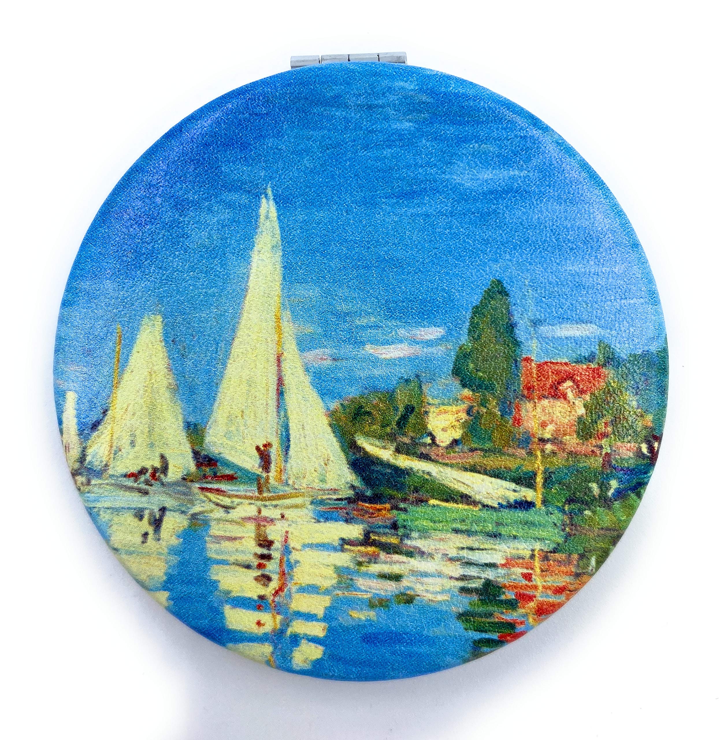 Small Compact Mirror For Men Small Bag Mirror Lightweight Portable Mirror Hand Mirror Claude Monet Sea Argenteuil Birthday Gift