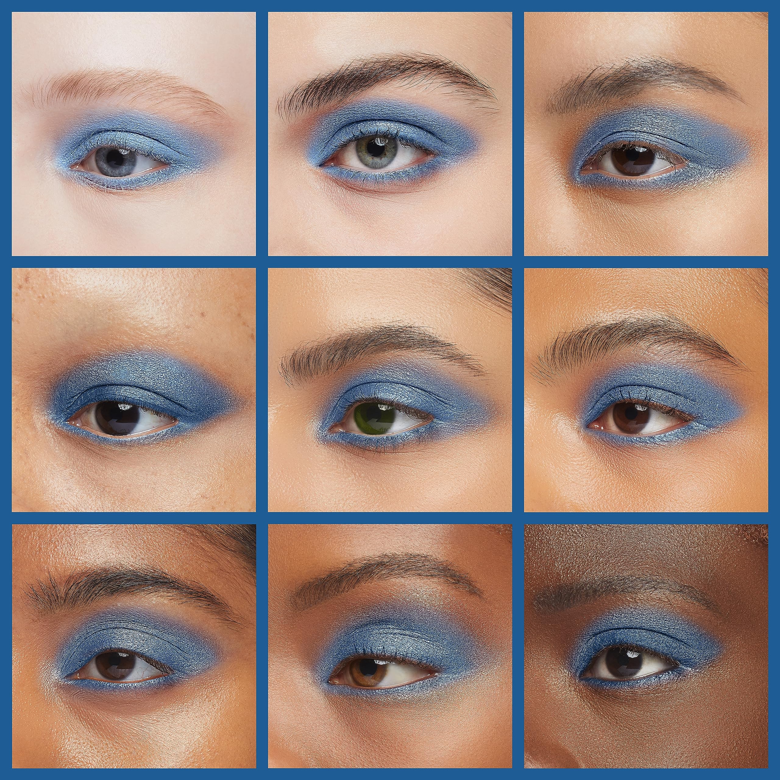 Pure Ziva Tropical Classic Blue Shimmering Pressed Powder Single Vegan Eyeshadow; Talc, Paraben & Cruelty Free