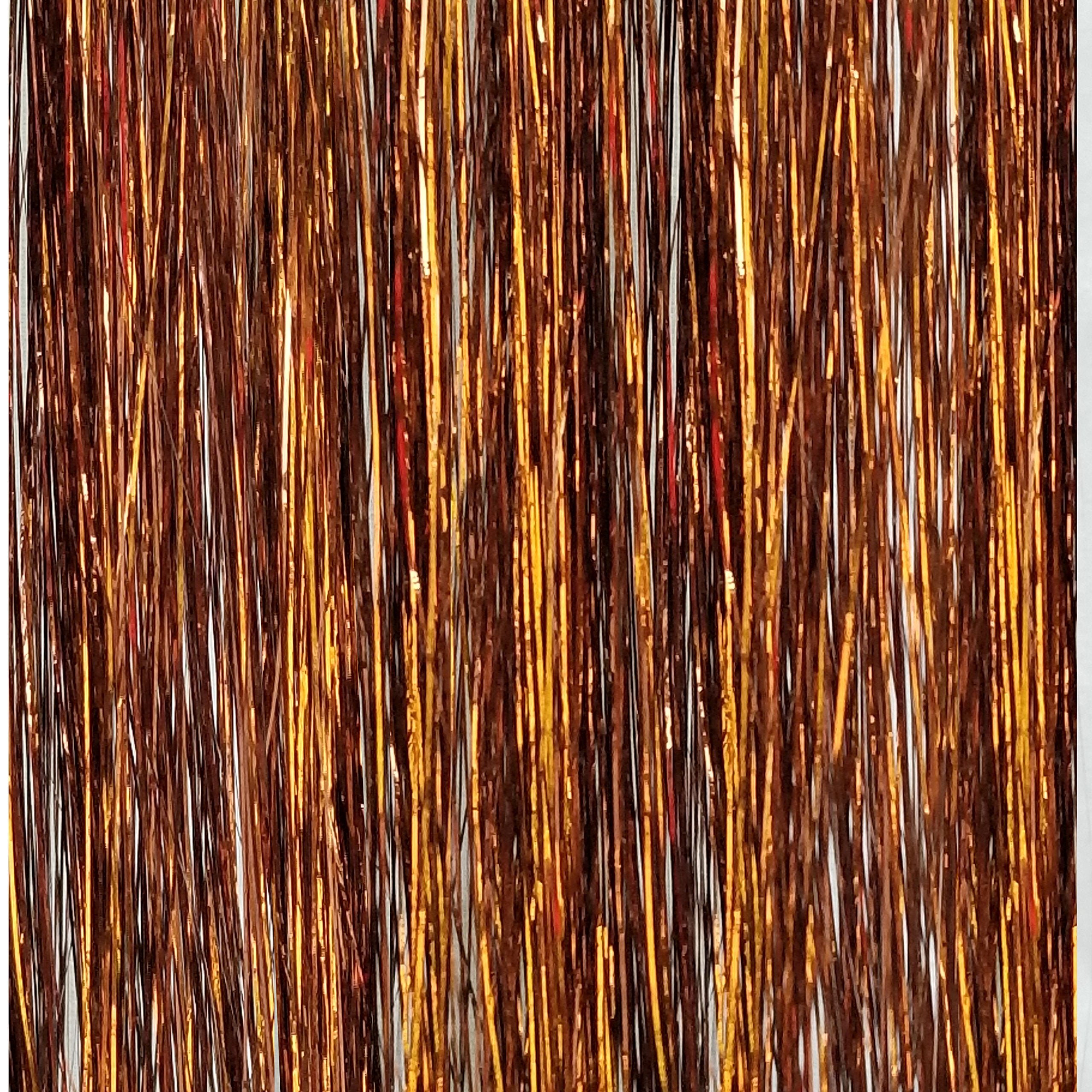 40'' Hair Tinsel 100 Strands (Shiny Mocha Brown)