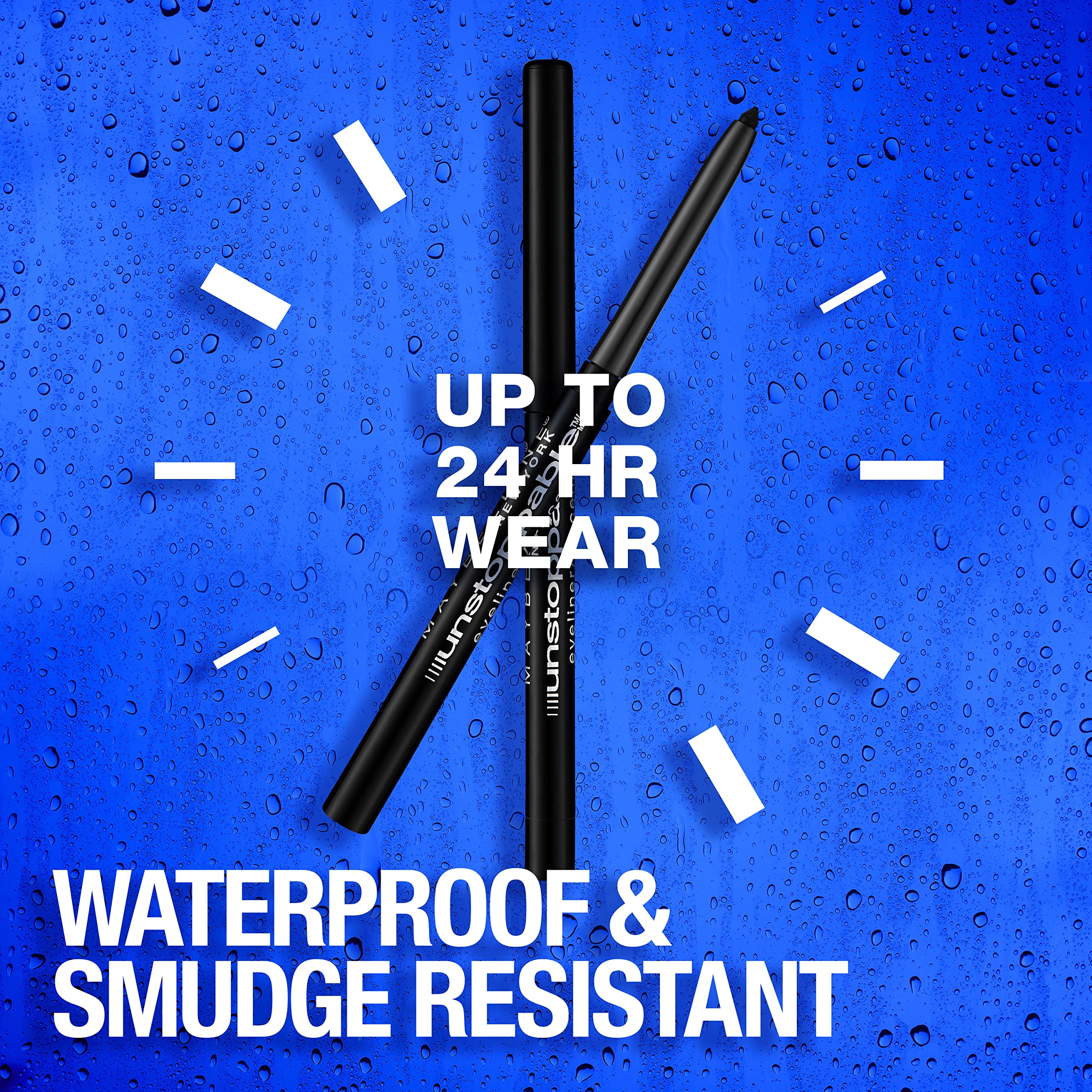 Maybelline Unstoppable Waterproof Mechanical Blue Eyeliner, Sapphire, 1 Count