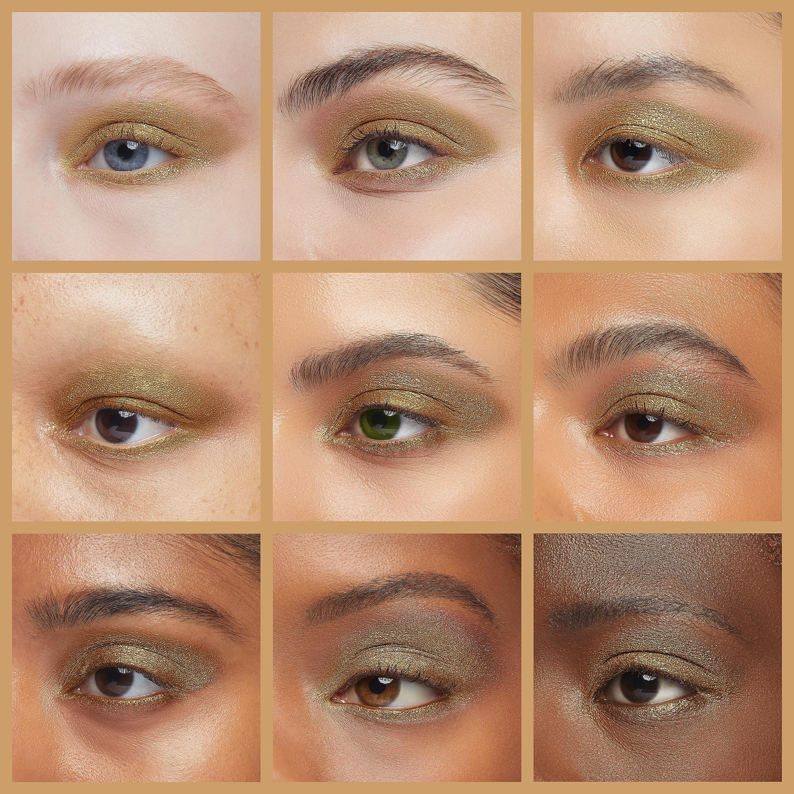 Maki Yika Glitter Eyeshadow Gold Liquid Multichrome Eyeshadows Long Lasting Metallic Chameleon Eye Shadow Smudgeproof Holographi