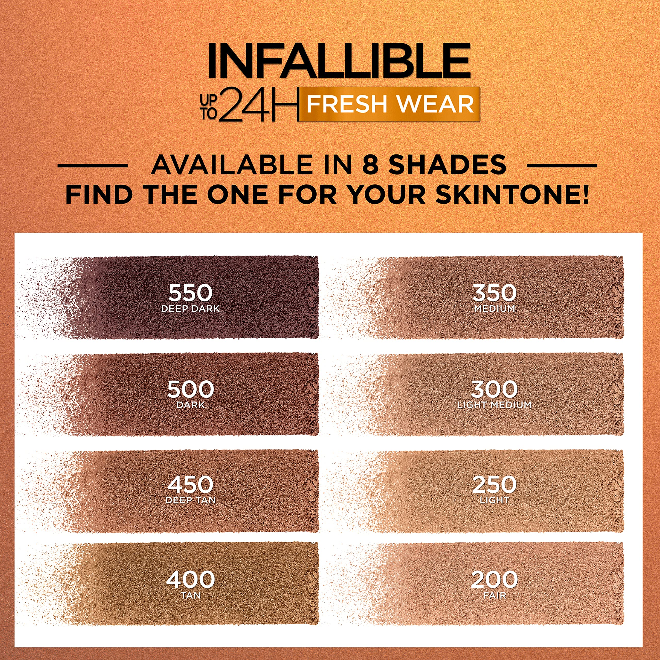 Loraal Paris Infallible Up To 24H Fresh Wear Soft Matte Longwear Bronzer Waterproof, Heatproof, Transfer, Humidity And Sweatproo