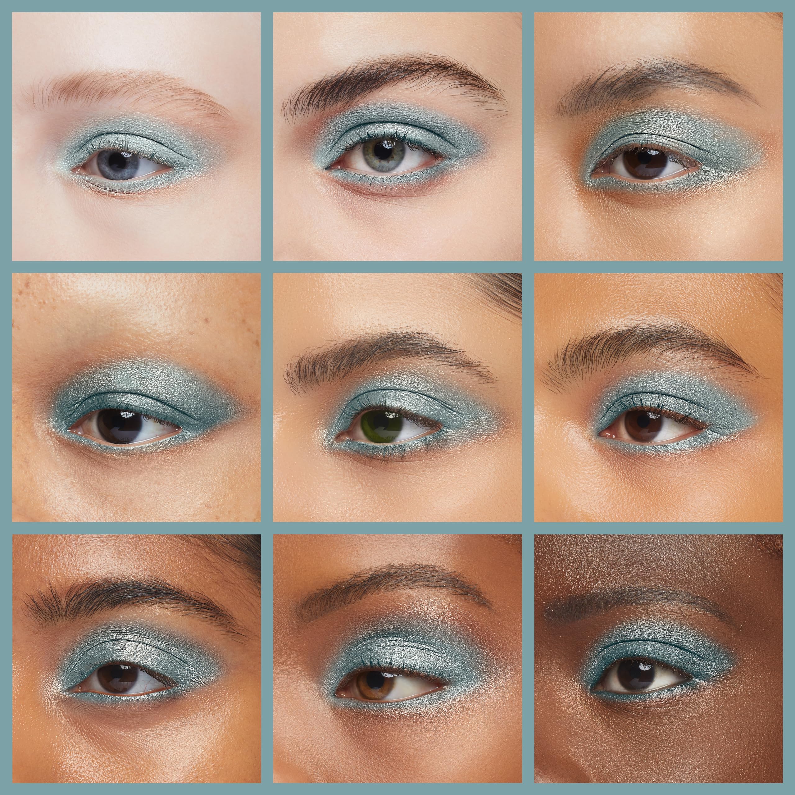 Pure Ziva Sheer Aqua Shimmering Teal Blue Green Pressed Powder Single Vegan Eyeshadow; Talc, Paraben & Cruelty Free