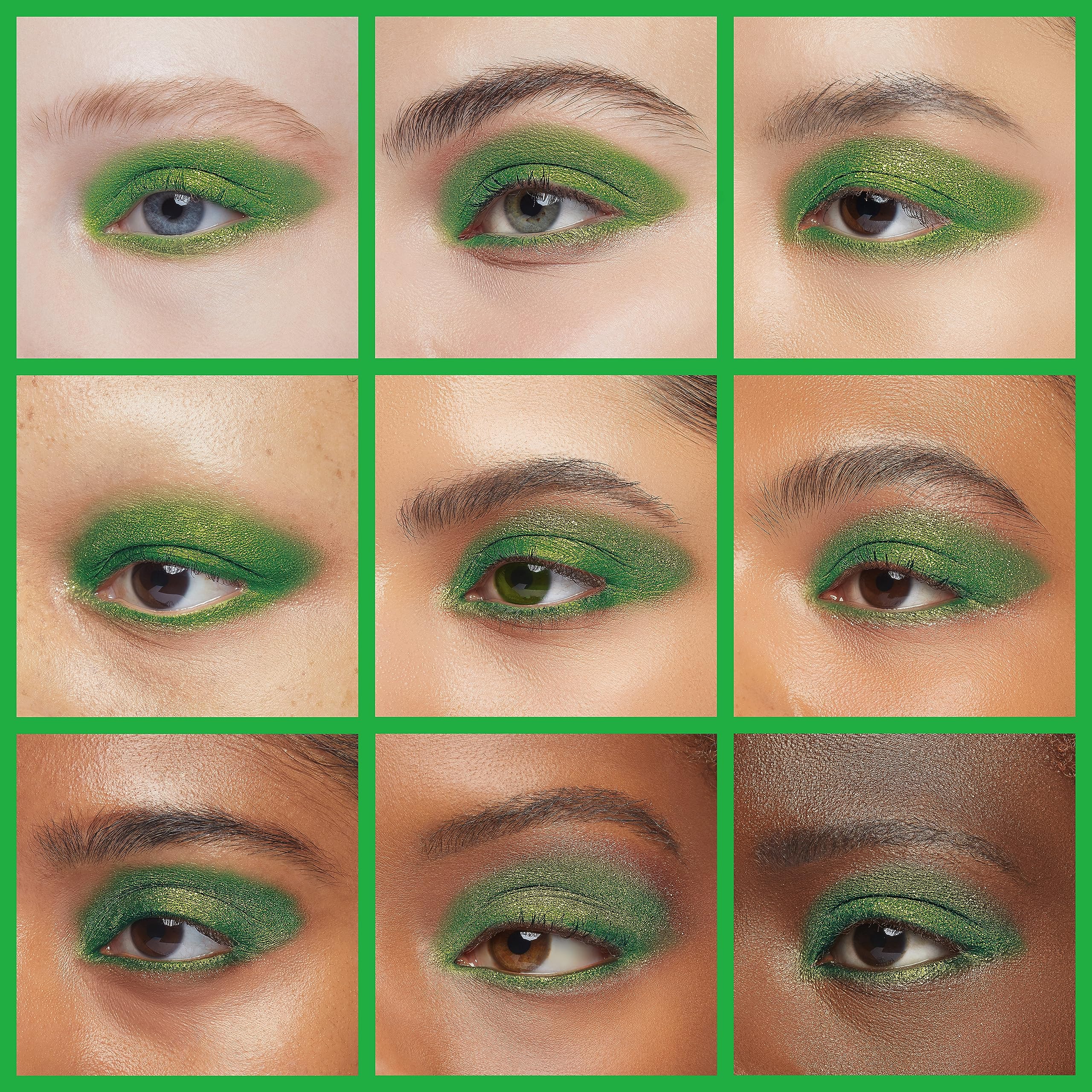 MAKI YIKA Glitter Eyeshadow Green Liquid Multichrome Eyeshadows Long Lasting Metallic Chameleon Eye Shadow Holographic Eye Toppe