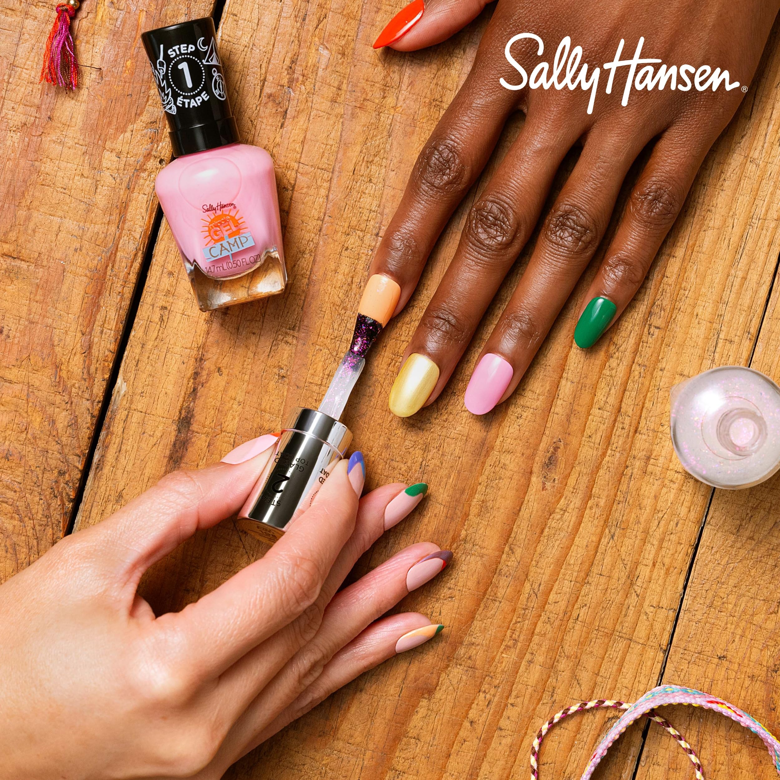Sally Hansen Miracle Gel, Summer Camp Cozy Cabin, Long Lasting, Gel-Like Formula, No Uv Lamp Needed, Purple Nail Polish