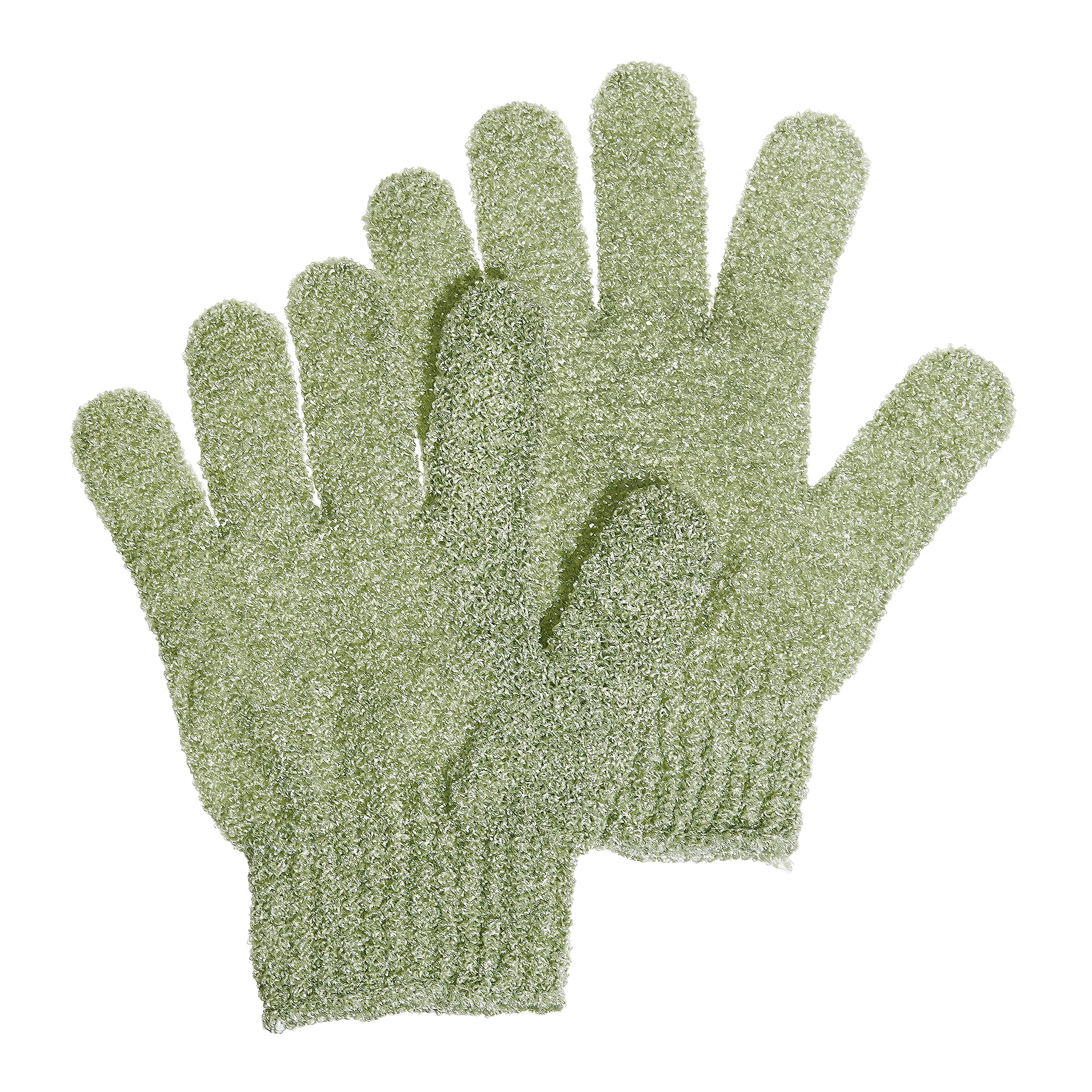 2 Pack Exfoliating Gloves Infused With Vitamin C For Bath Or Shower, 4 Textured Gloves, Loofah, Shower And Spa Exfoliators For W